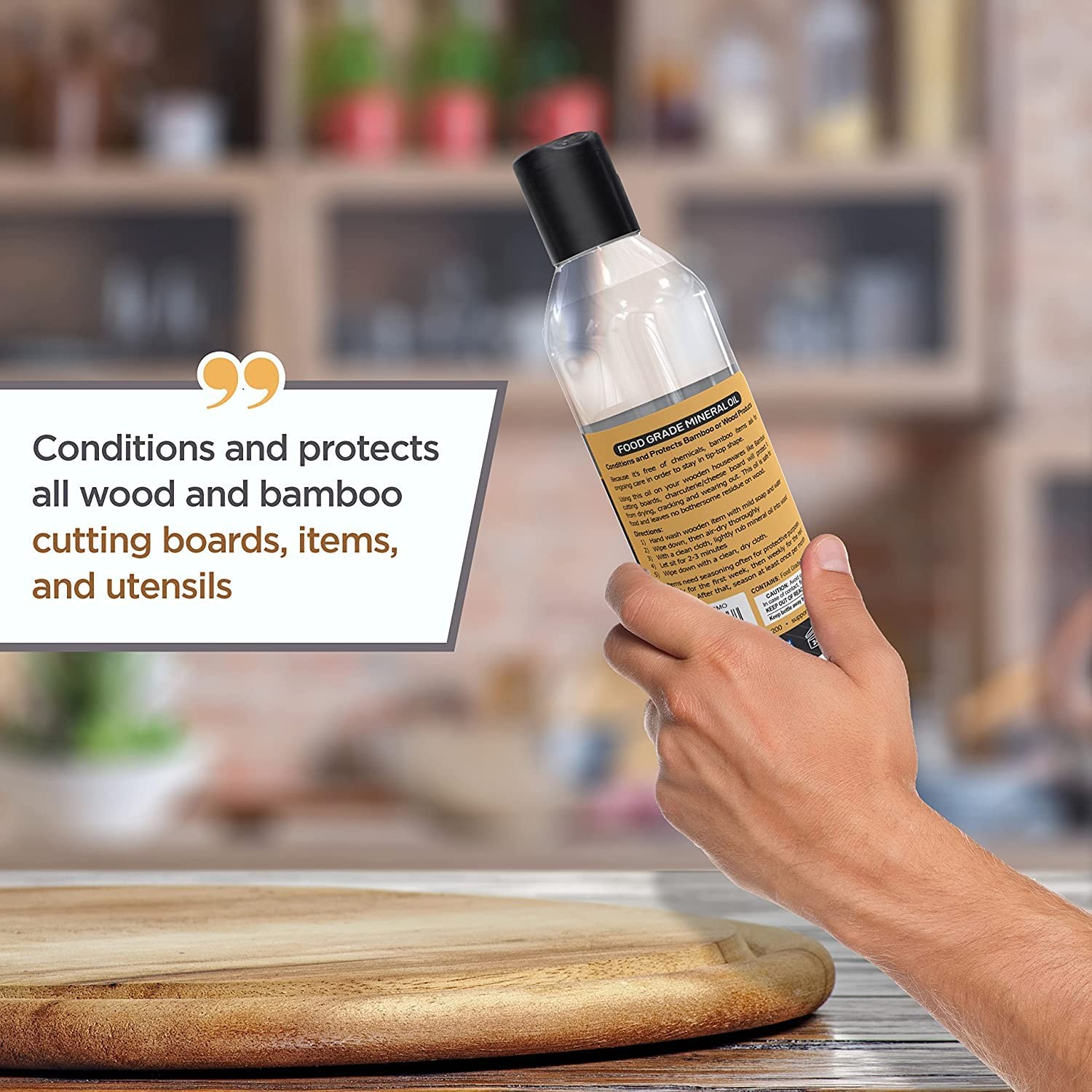 Mineral Oil for Wood Cutting Board 8oz Food Grade Cutting Board Oil + Butche…