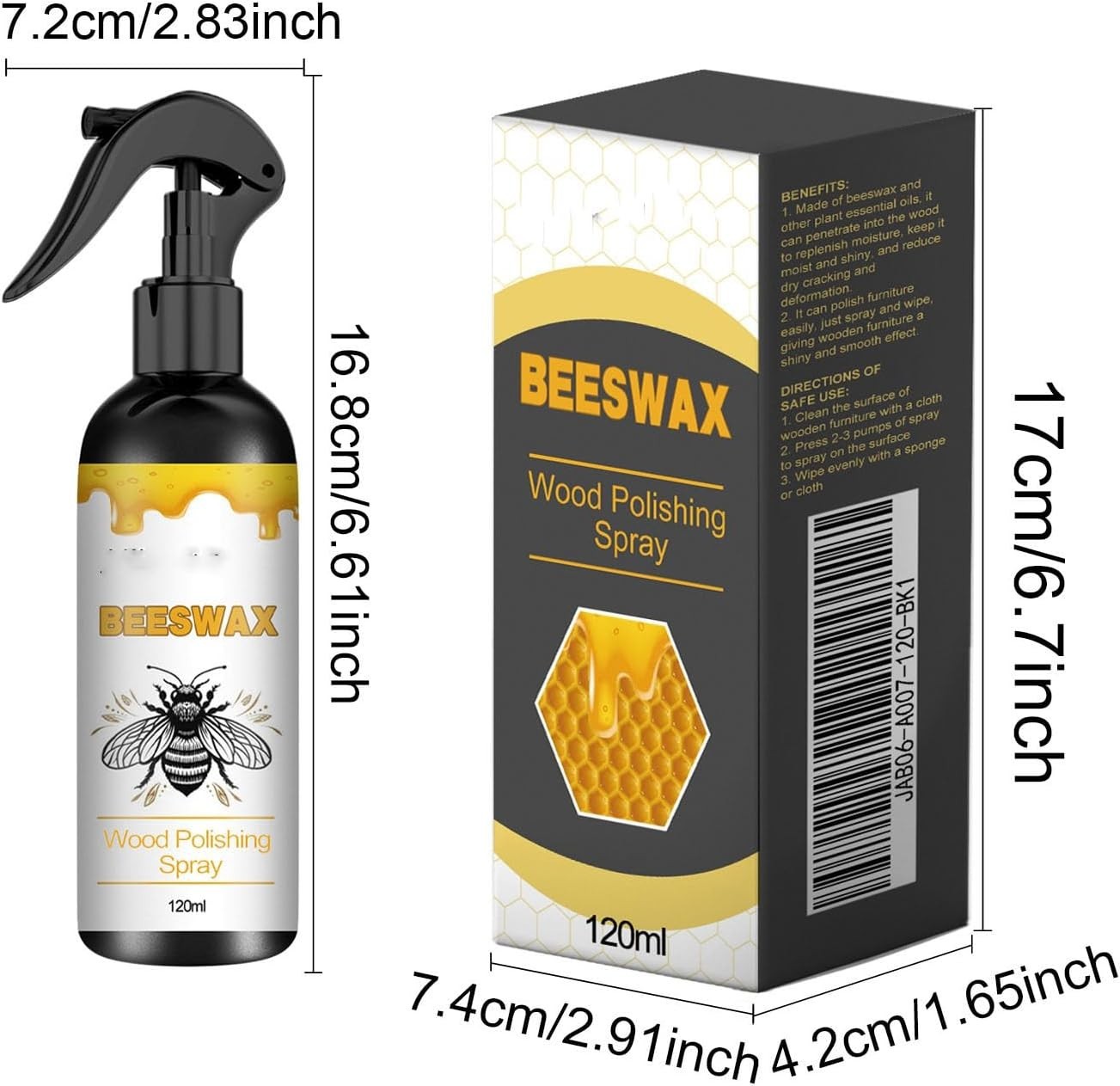 Natural Beeswax Care Spray & Restorer – 120ml Non-Toxic Cleaner for All Surfaces