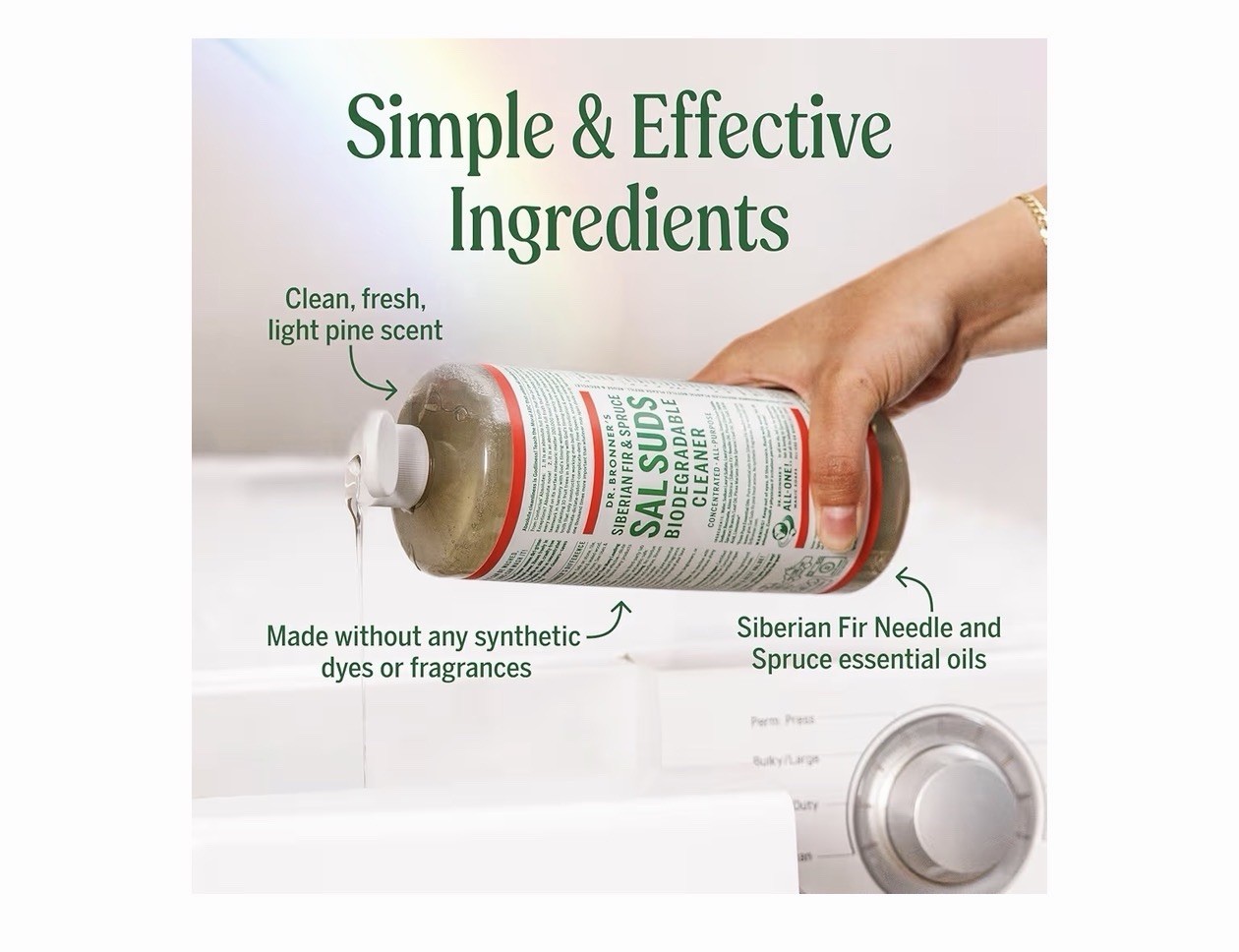 Dr. Bronner’s Sal Suds Plant-Based Concentrate Siberian Fir & Spruce 32 oz 2Pk