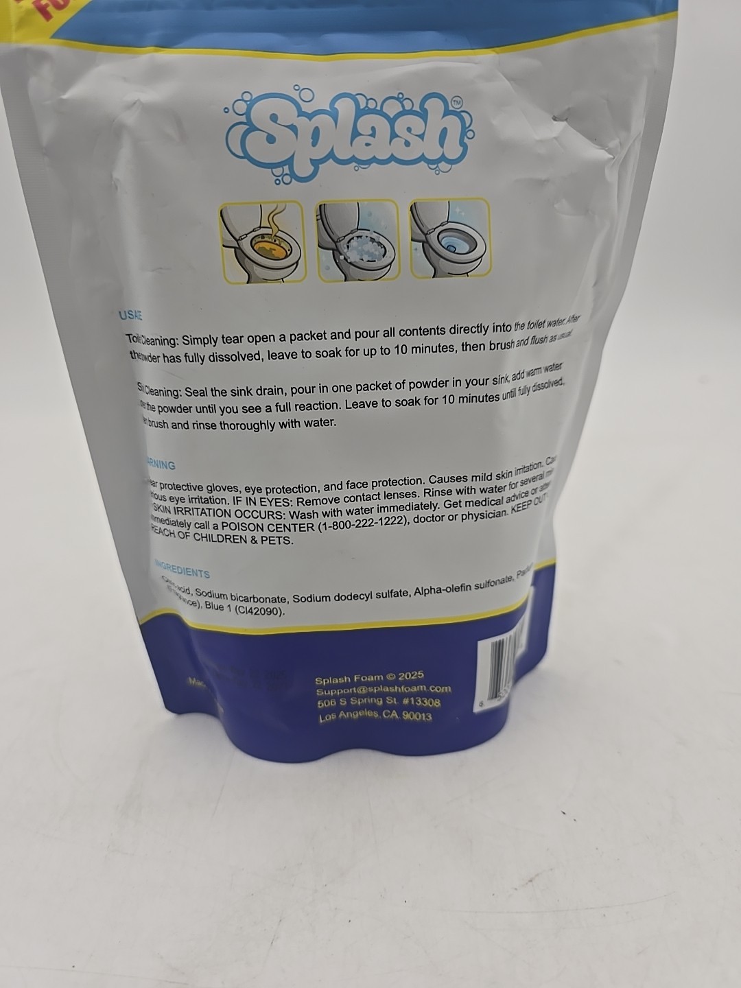 Splash Toilet Cleaner – Self Activating Cleaning Powder for Toilet Bowl Cleaning