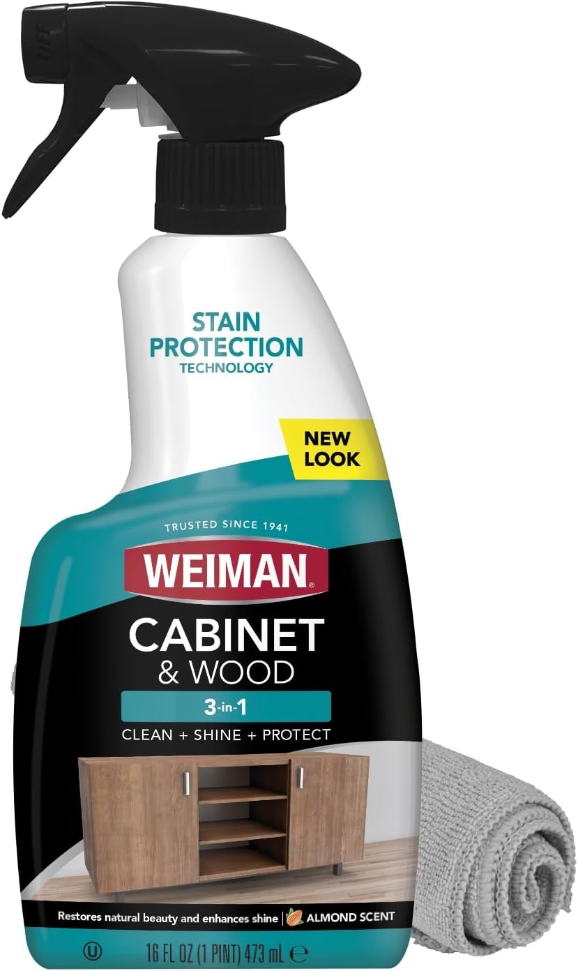 Cabinet & Wood Clean & Shine Spray – Furniture Kitchen Cabinets Baseboard & Trim