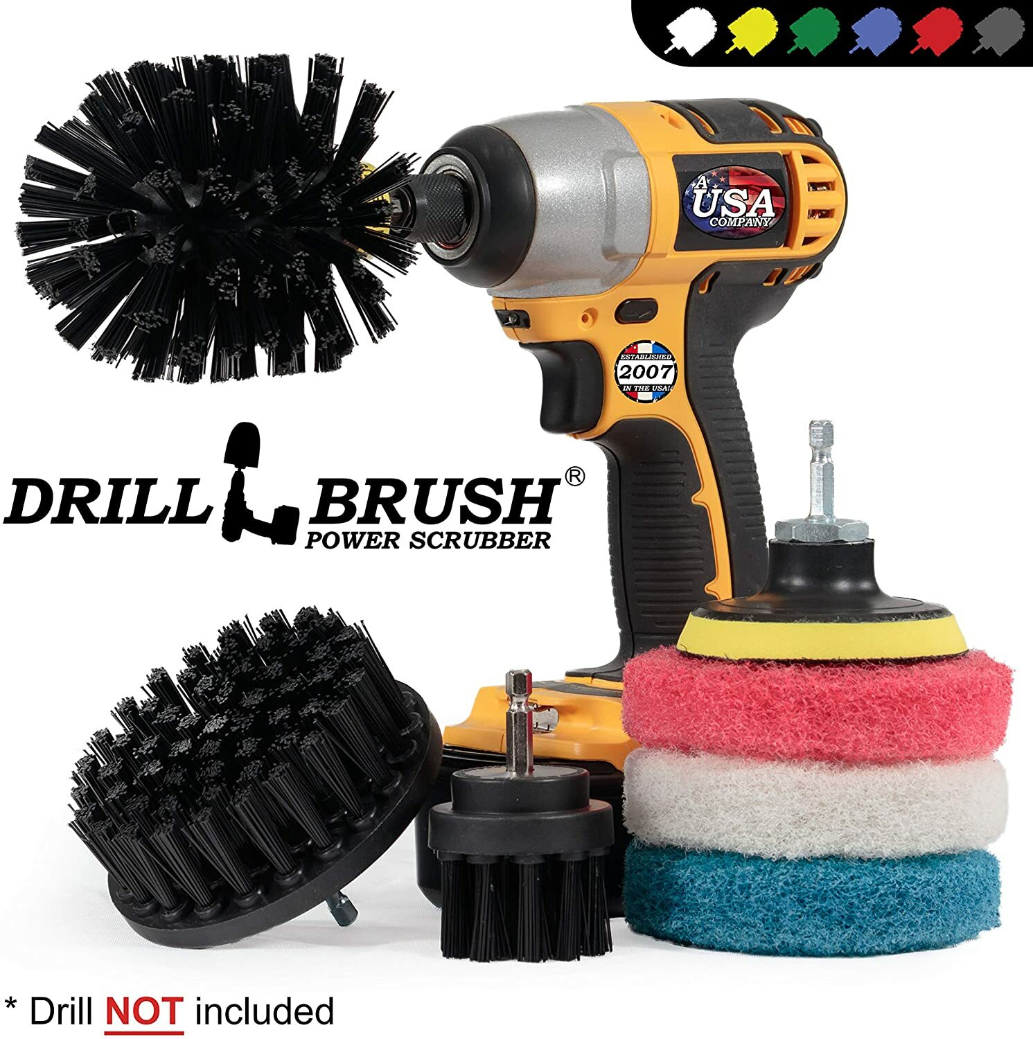 Drillbrush Scrub Brush – Drill Scrub Brush Attachment 7- Stone Cleaning – Deep