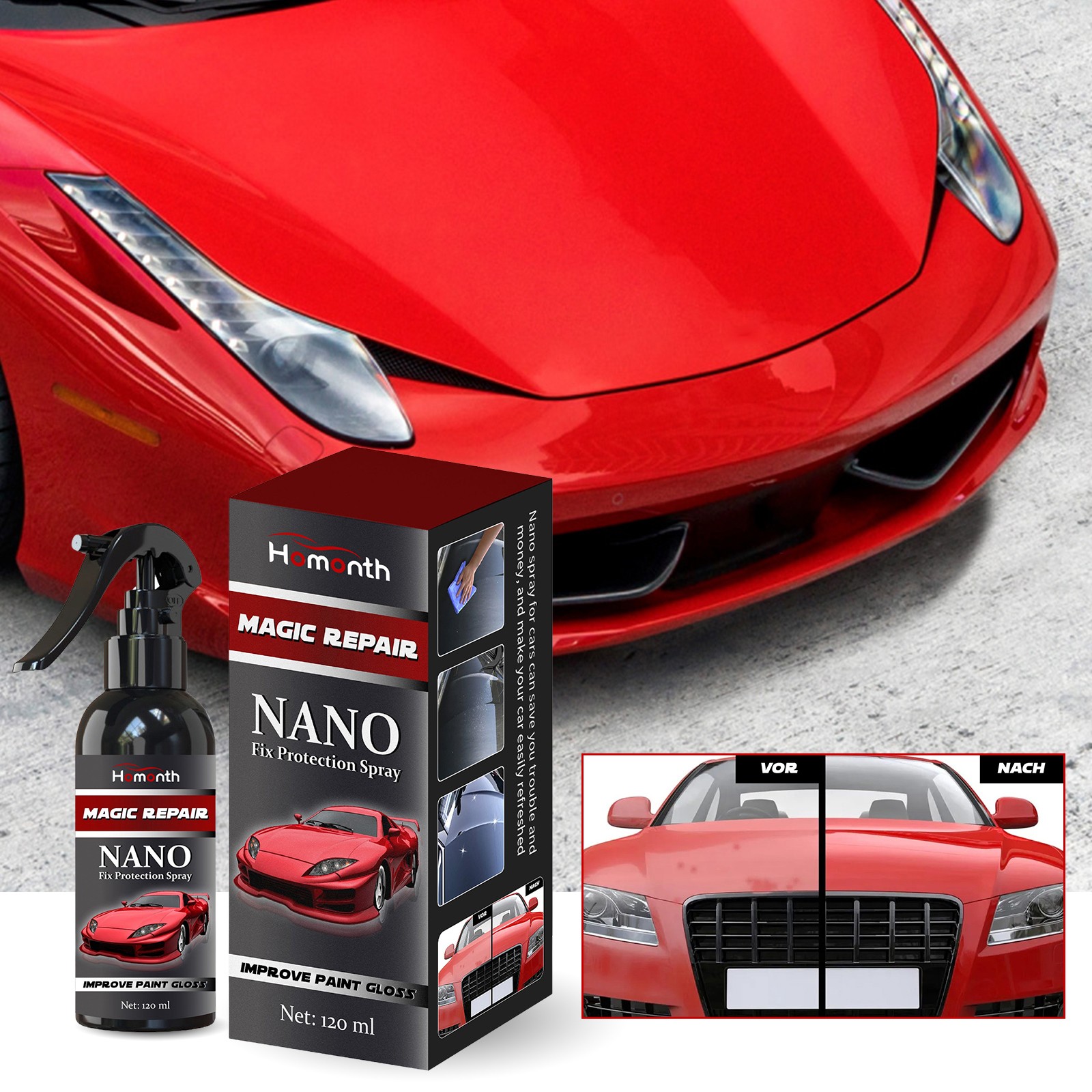 Nano Fix Spray – Car Coating Agent Paint Maintenance Crystal Wax Seal 🧼