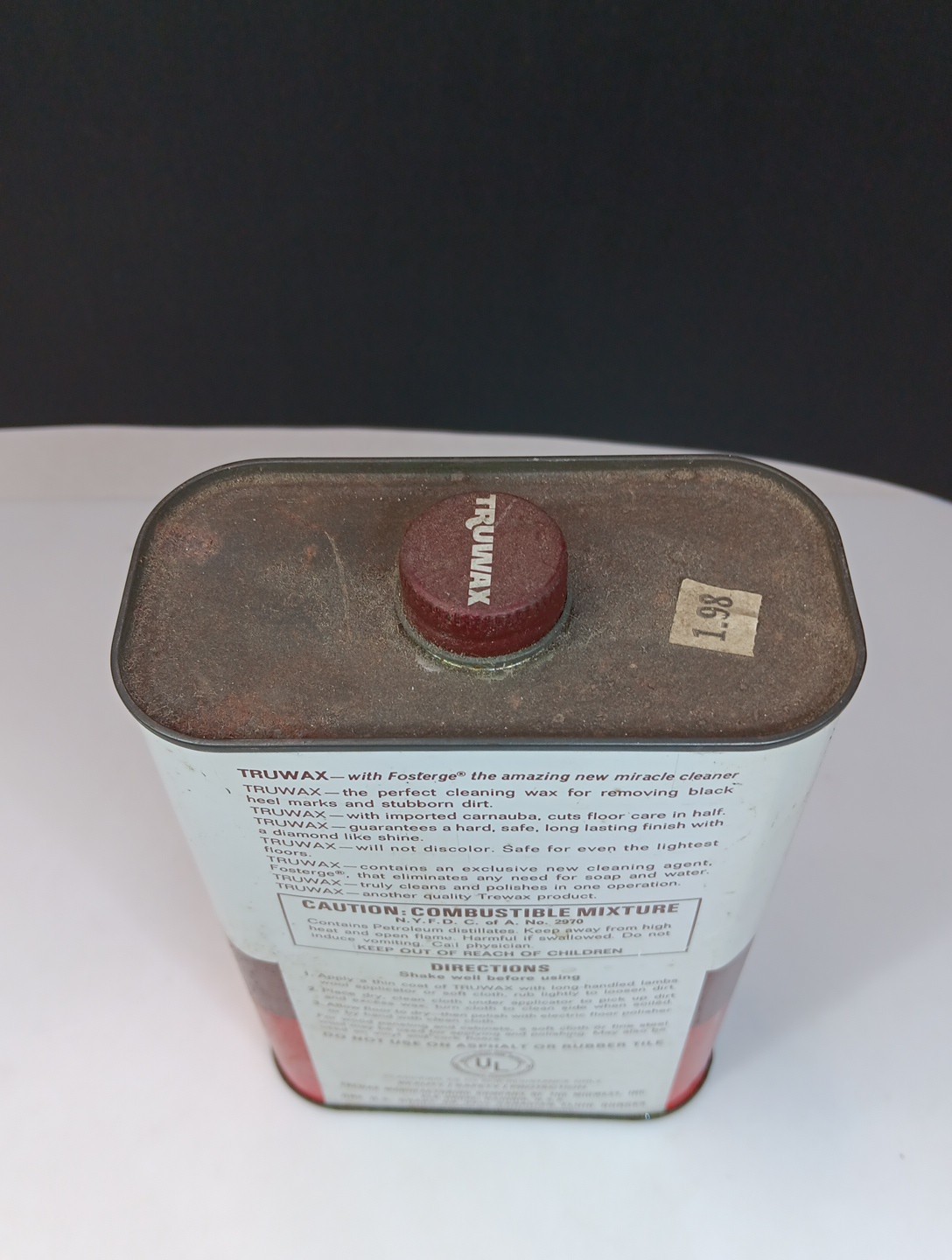 Discontinued Truwax Cleaning Wax Hardwood Floors & Wood 95%+ Full