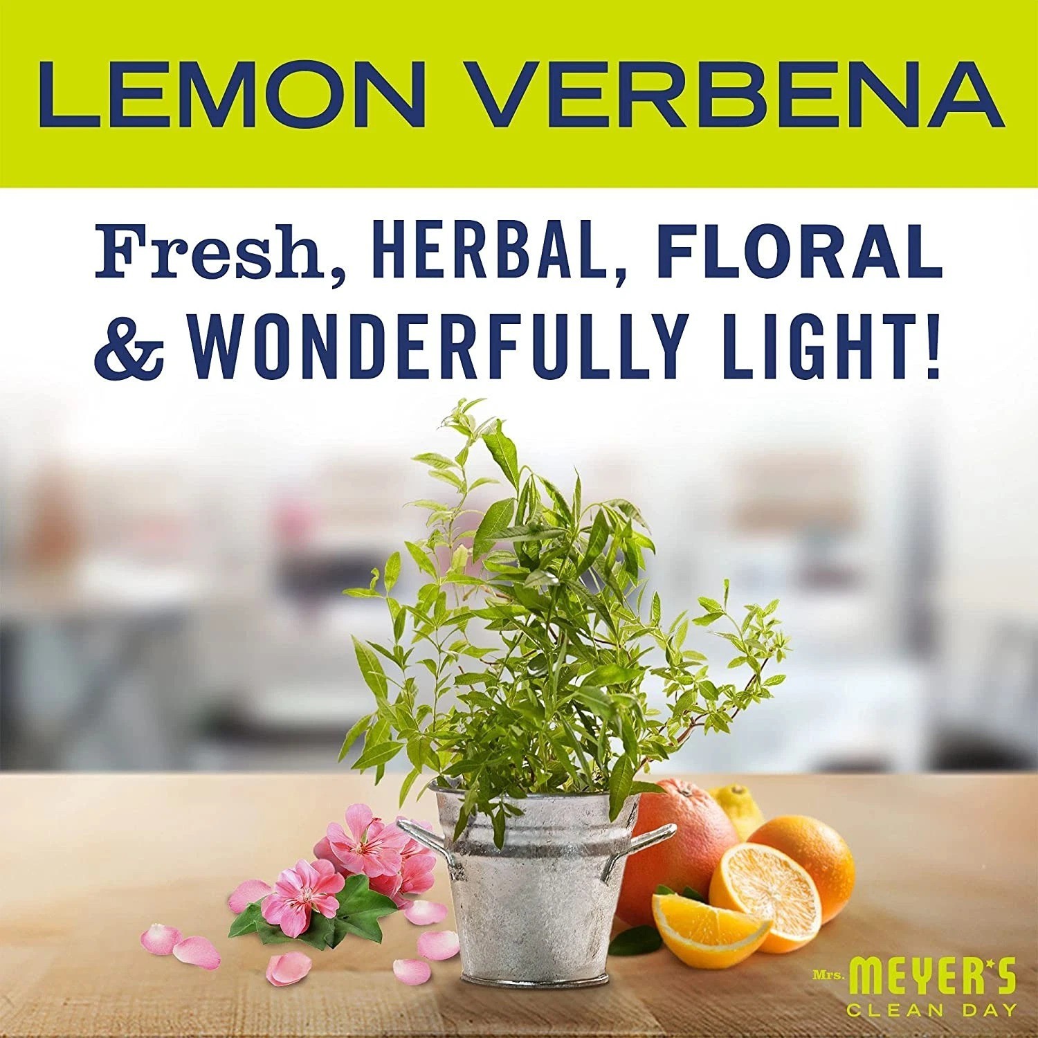 MRS. MEYER’S CLEAN DAY Liquid Dish Soap, Biodegradable Formula, Lemon Verbena, 1