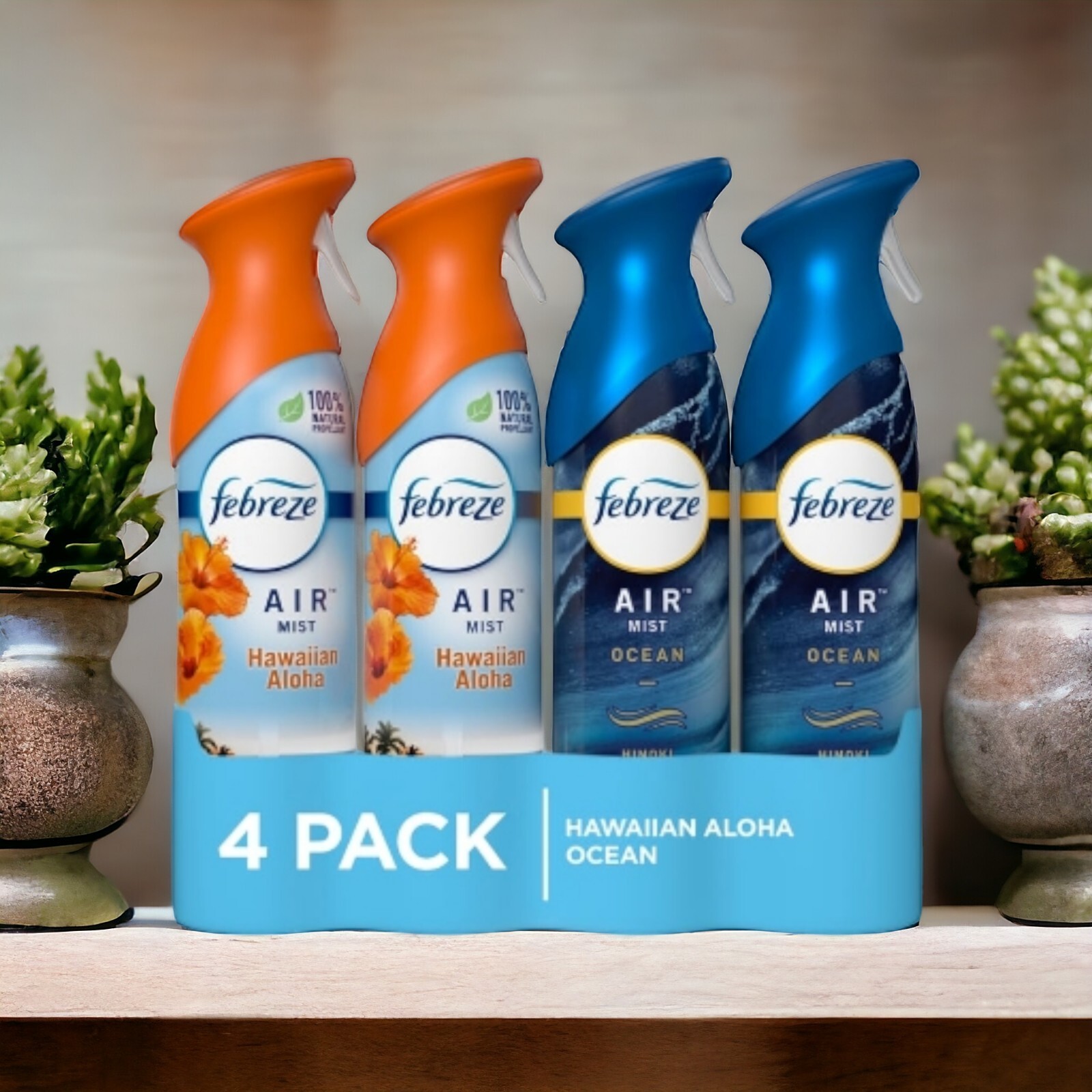 Febreze Air Mist Hawaiian Aloha And Mist Ocean 4PACK
