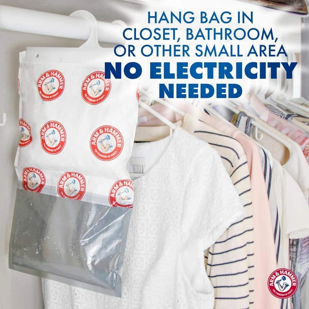 (3-Pack) 16 Oz. Moisture Absorber Odor Eliminator Hanging Bags Arm And Hammer