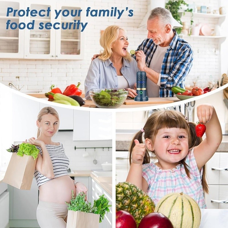 Efficient Fruit & Vegetable Washer Food Purifier Ion Technology Portable Cleaner