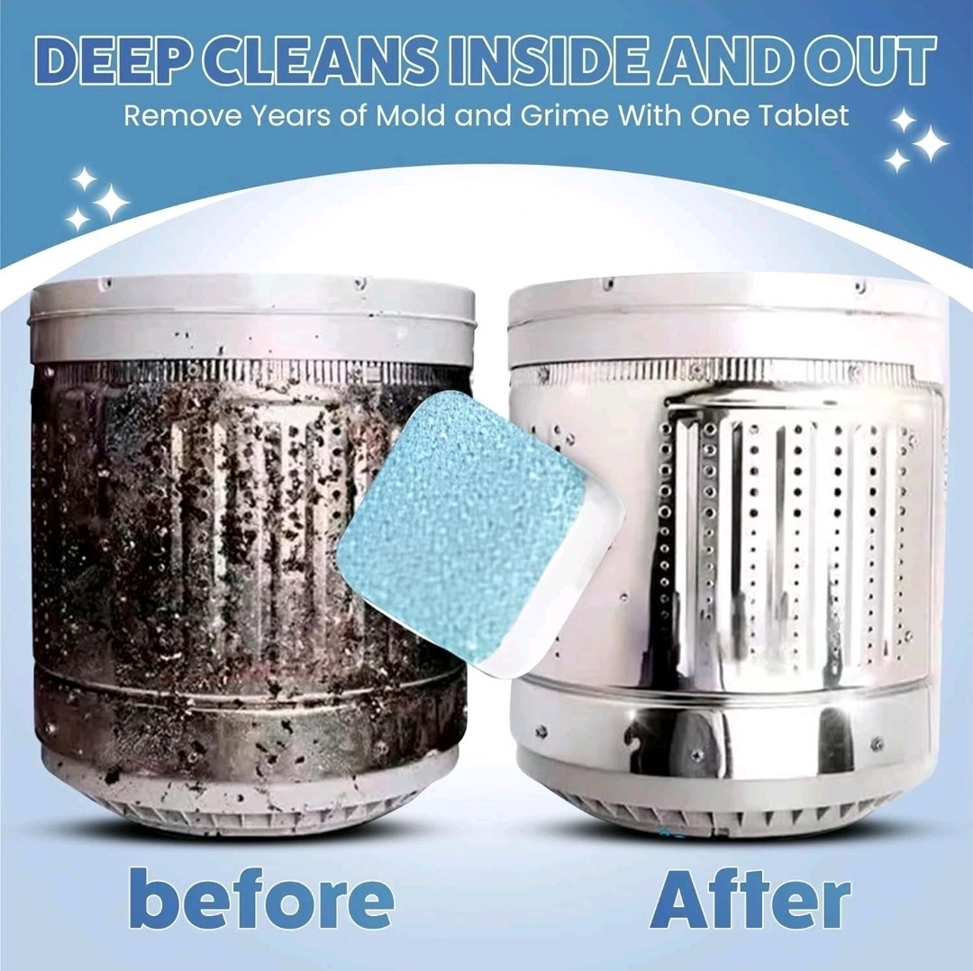 Washing Machine Cleaner Descaler Tablets 12 Pack (1 Year Supply) – Deep Cle