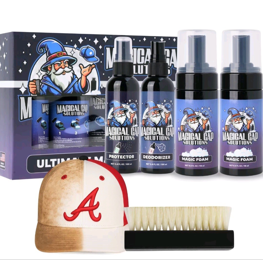 Hat Cleaning Kit Complete Magic Bundle Magic Foam, Deodorizer, Protector, Brush