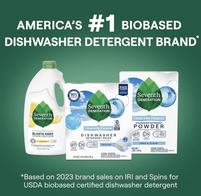 Seventh Generation Free & Clear Dishwasher Packs – 45 Count
