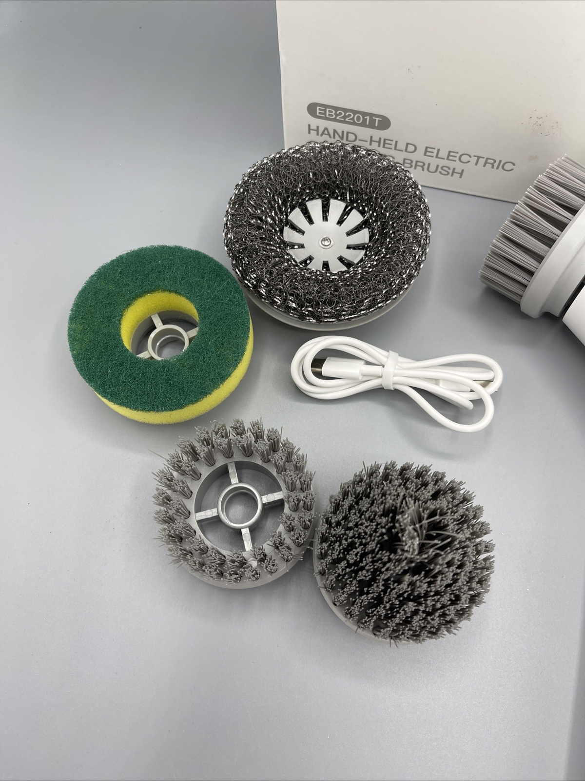 Bifoheek Rechargeable Electric Spin Scrubber, Power Cleaning Brush