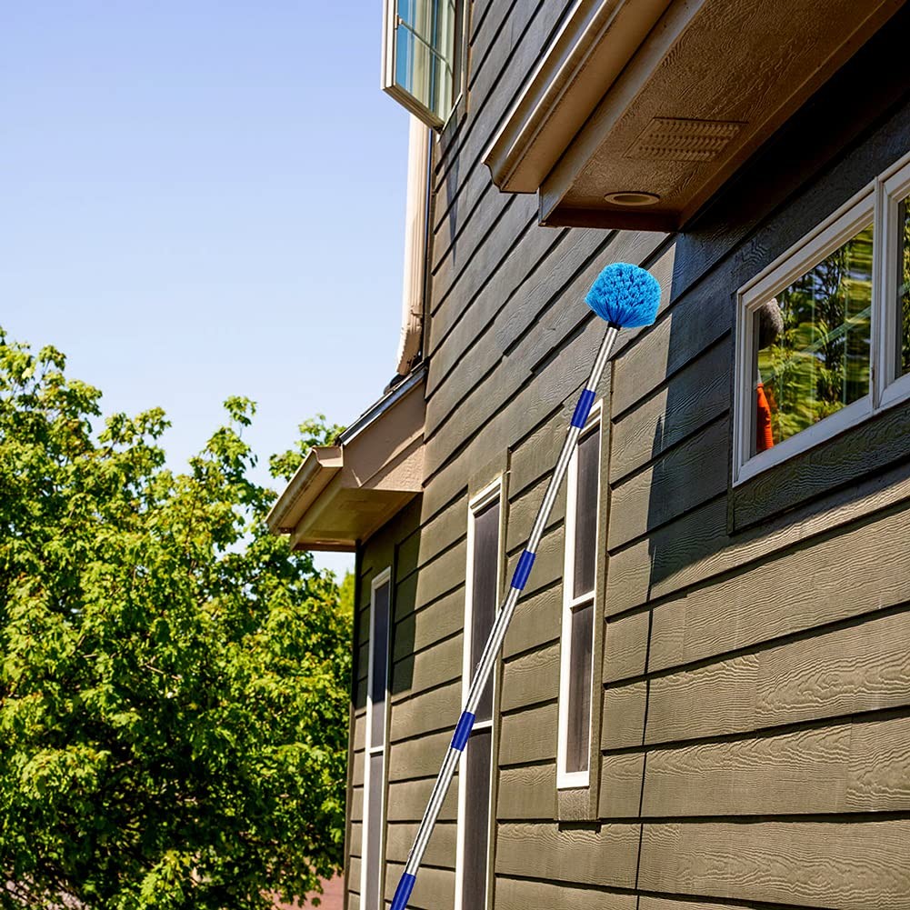 Cobweb Duster with Extension Pole – 6 FT Lightweight Stainless Steel Extendab…