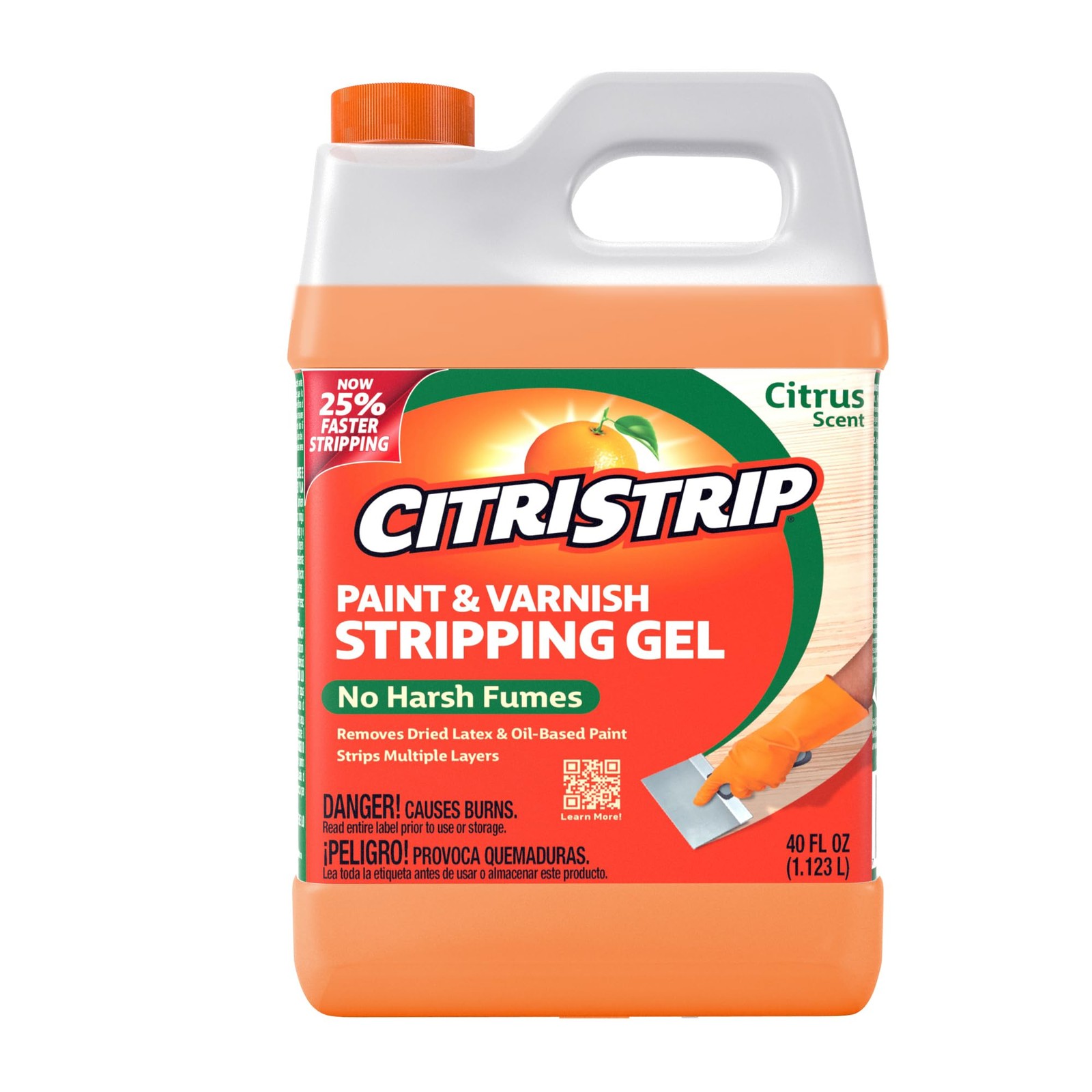 Citrus Stripping Gel, 40 oz. – Fast Paint Remover for Wood & Surfaces