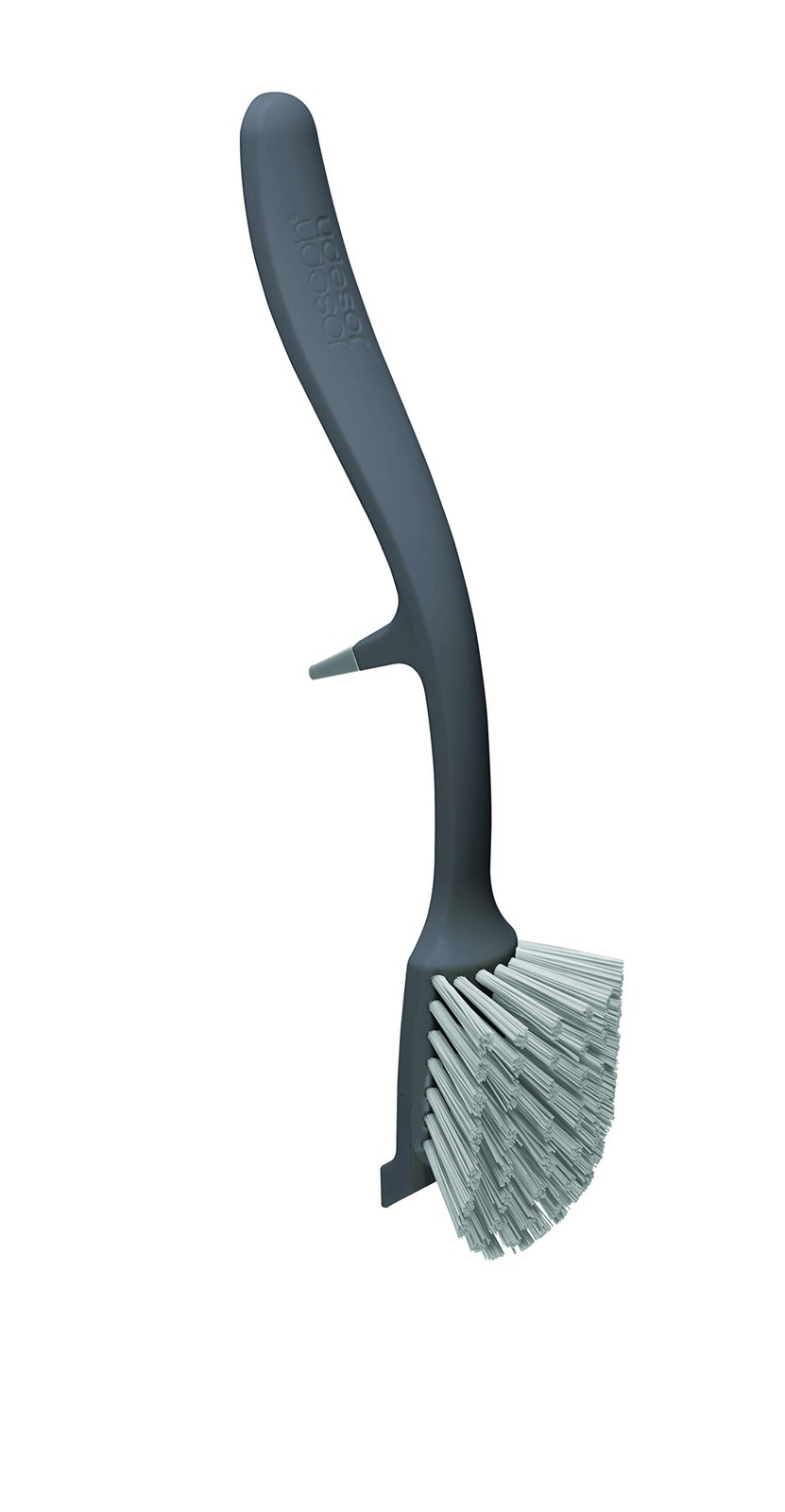 Joseph Joseh Edge Dish Brush with Handle & Integrated Sink Rest, Gray