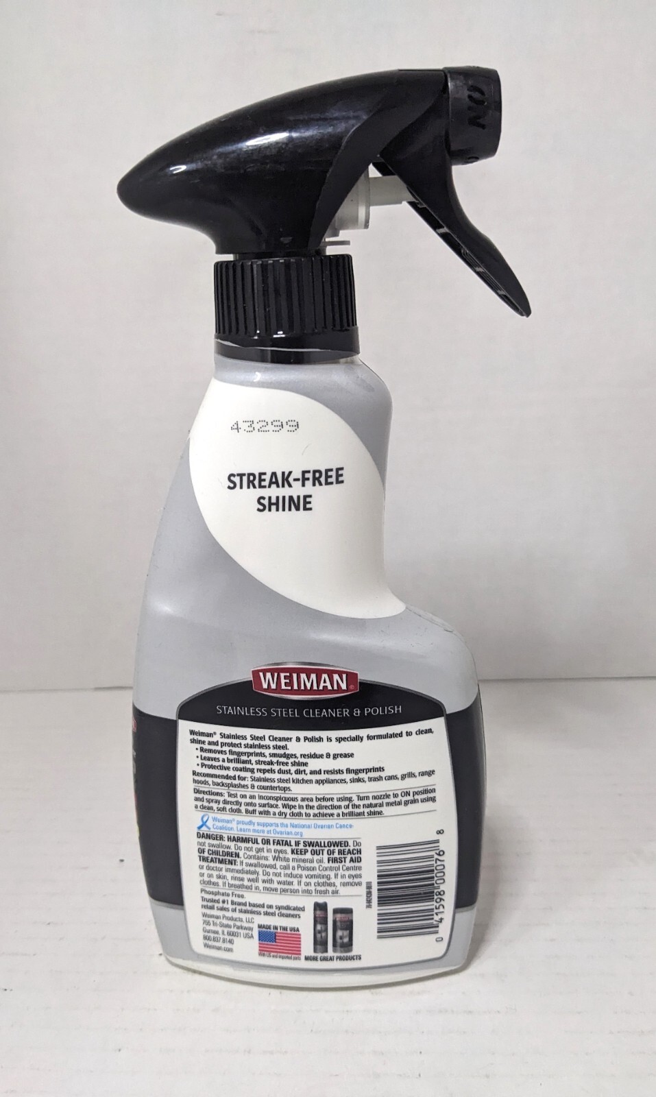 Lot of 3 Weiman Stainless Steel Cleaner and Polish Trigger Spray – 12 FL OZ Each