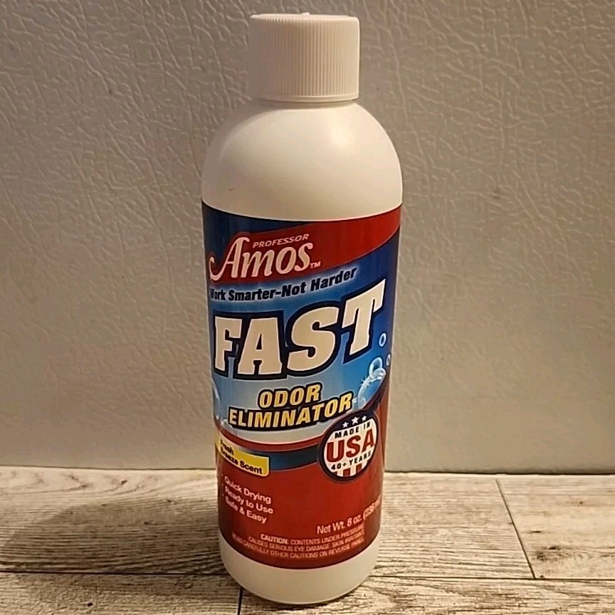 Professor Amos Fast Odor Eliminator Fresh Breeze Scent NEW Sealed 8 oz USA