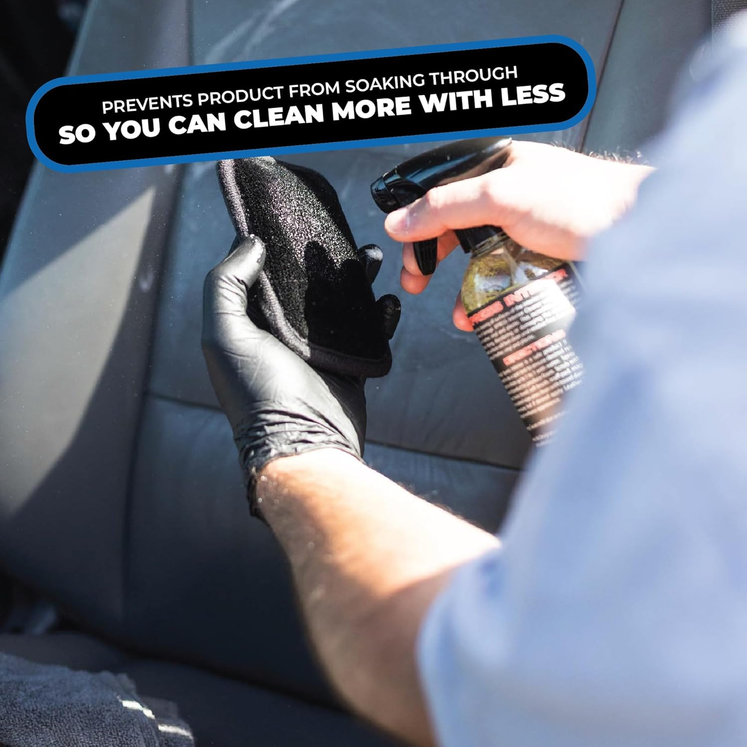– Interior Scrubber – Soft Microfiber Pad Safe for All Automotive Interior Surfa
