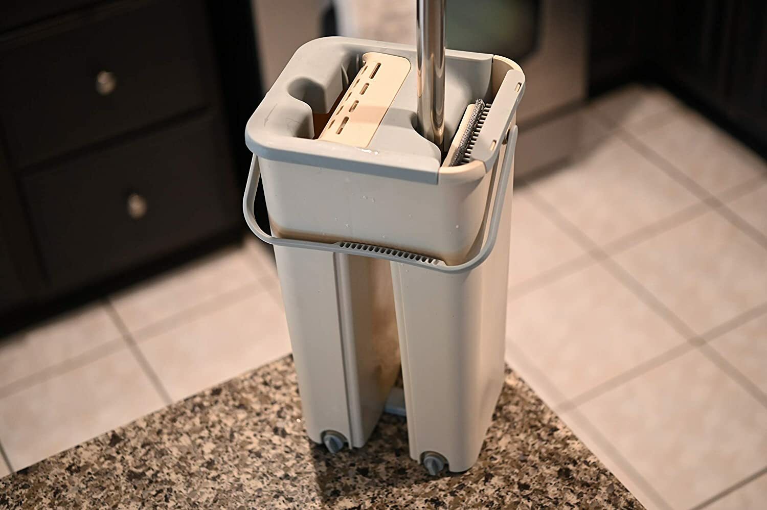 EZ Clean Foldable Flat Mop and Buckets Set Fast Wash Dry Flat Mop Cleaning NEW