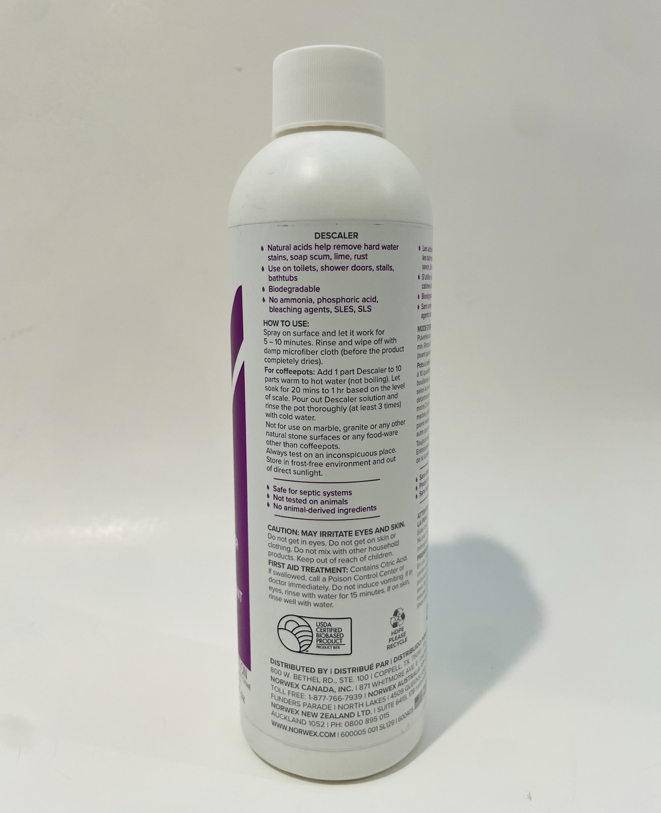 Norwex Descaler – 355 ml/12 fl.oz. – 600005 001 SL137 – New & Sealed
