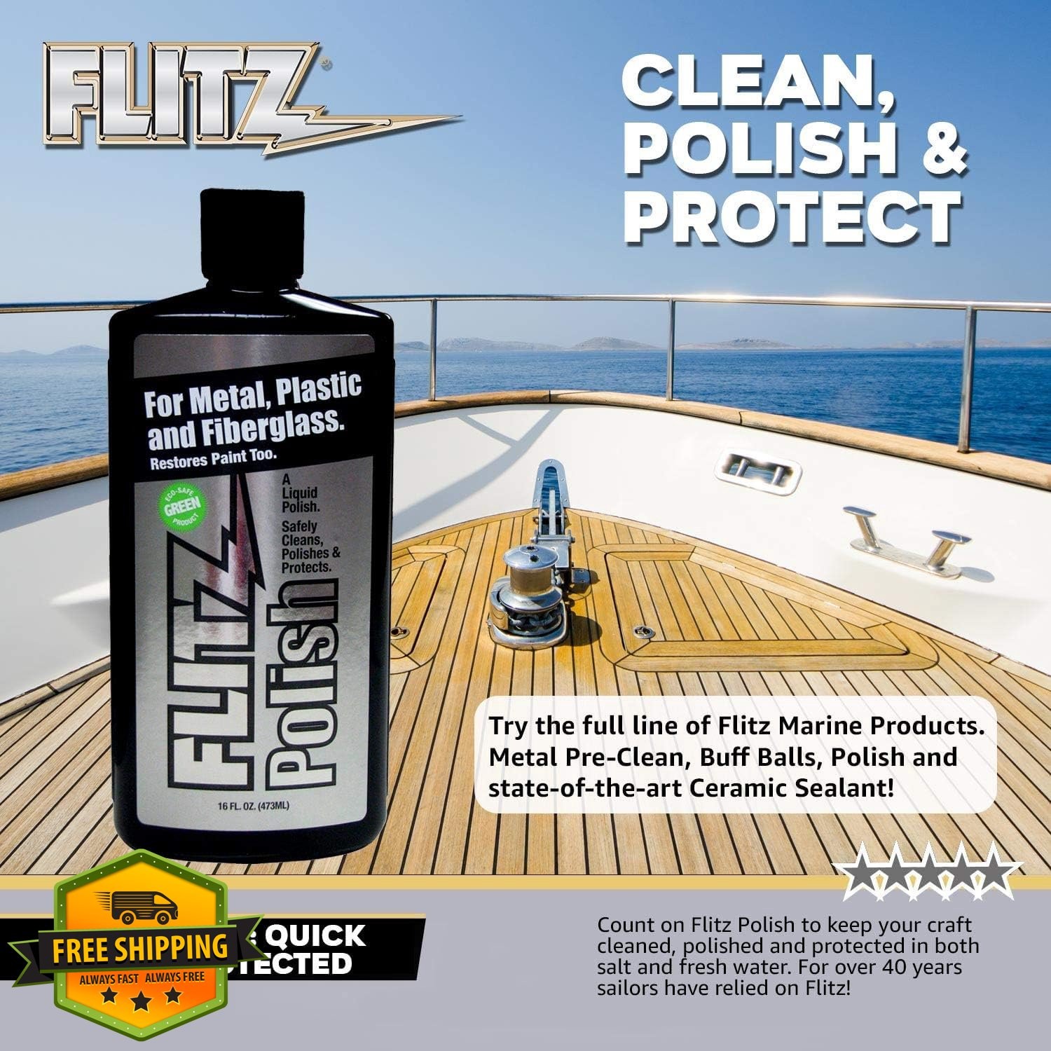 Flitz Multi Purpose Metal Polish Liquid – 7.6oz Bottle of USA-Made Tarnish Re…