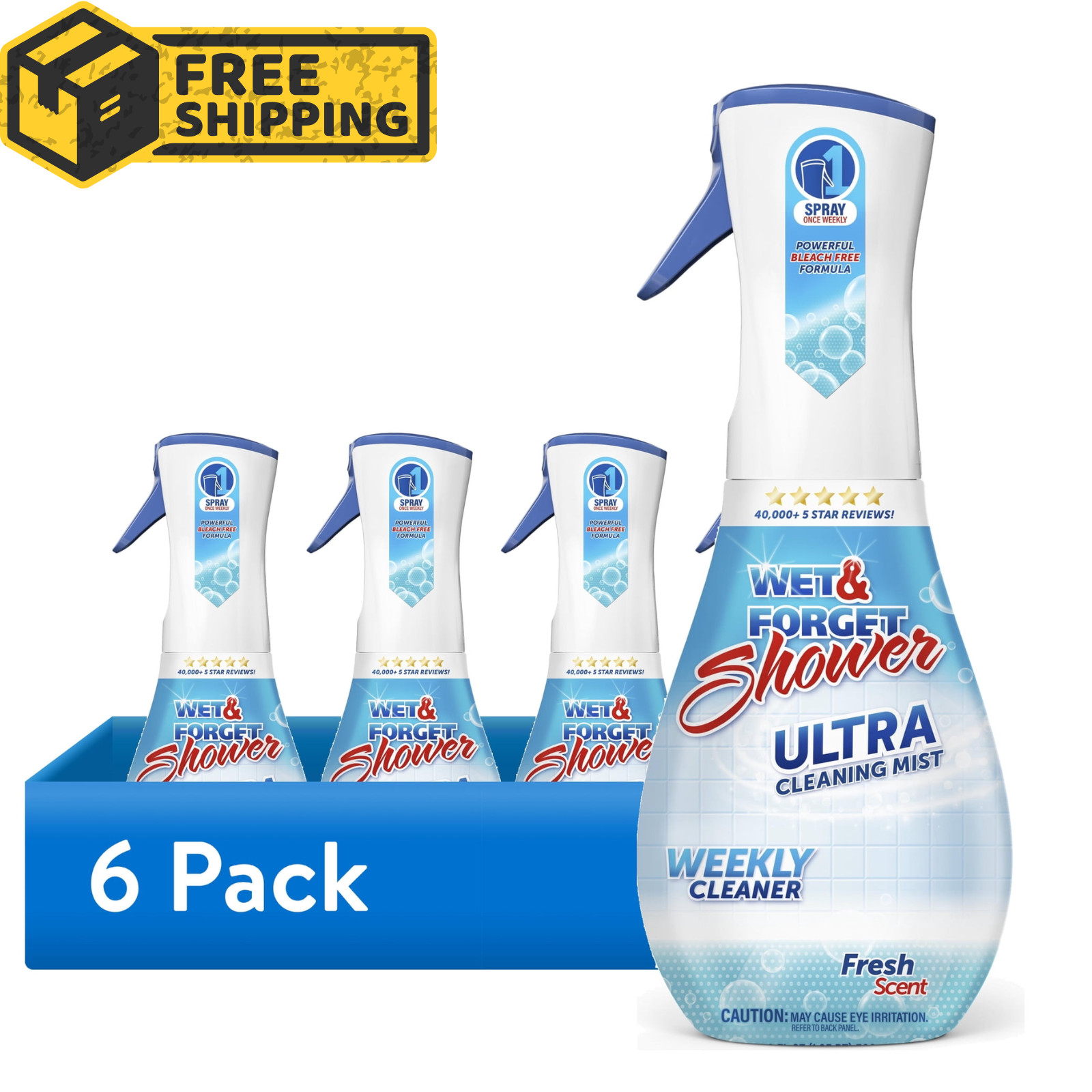 Wet & Forget Shower Ultra Cleaning Mist Fresh Scent 16.9 fl oz 6 Pack