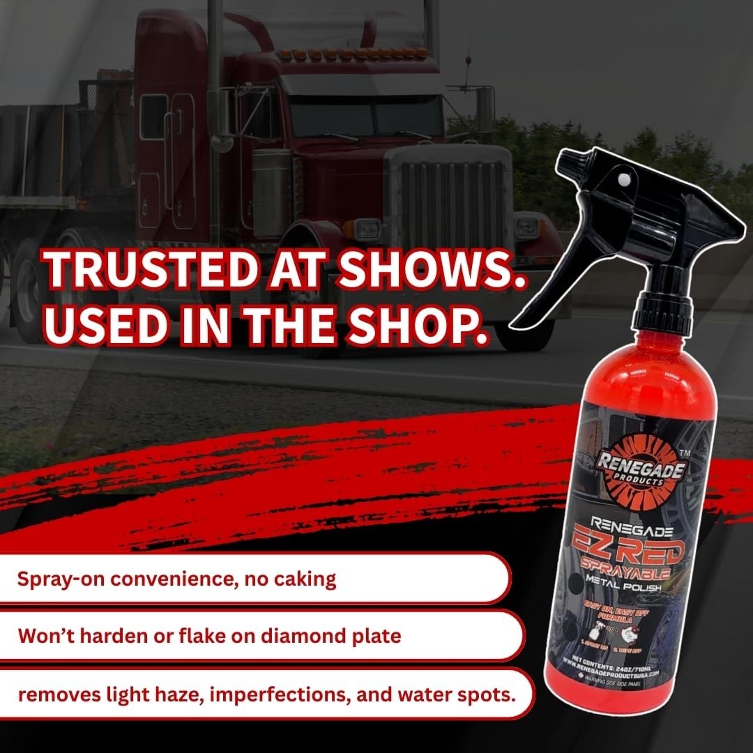 EZ Red Sprayable Metal Polish & Cleaner for Chrome, Aluminum, Stainless Steel –