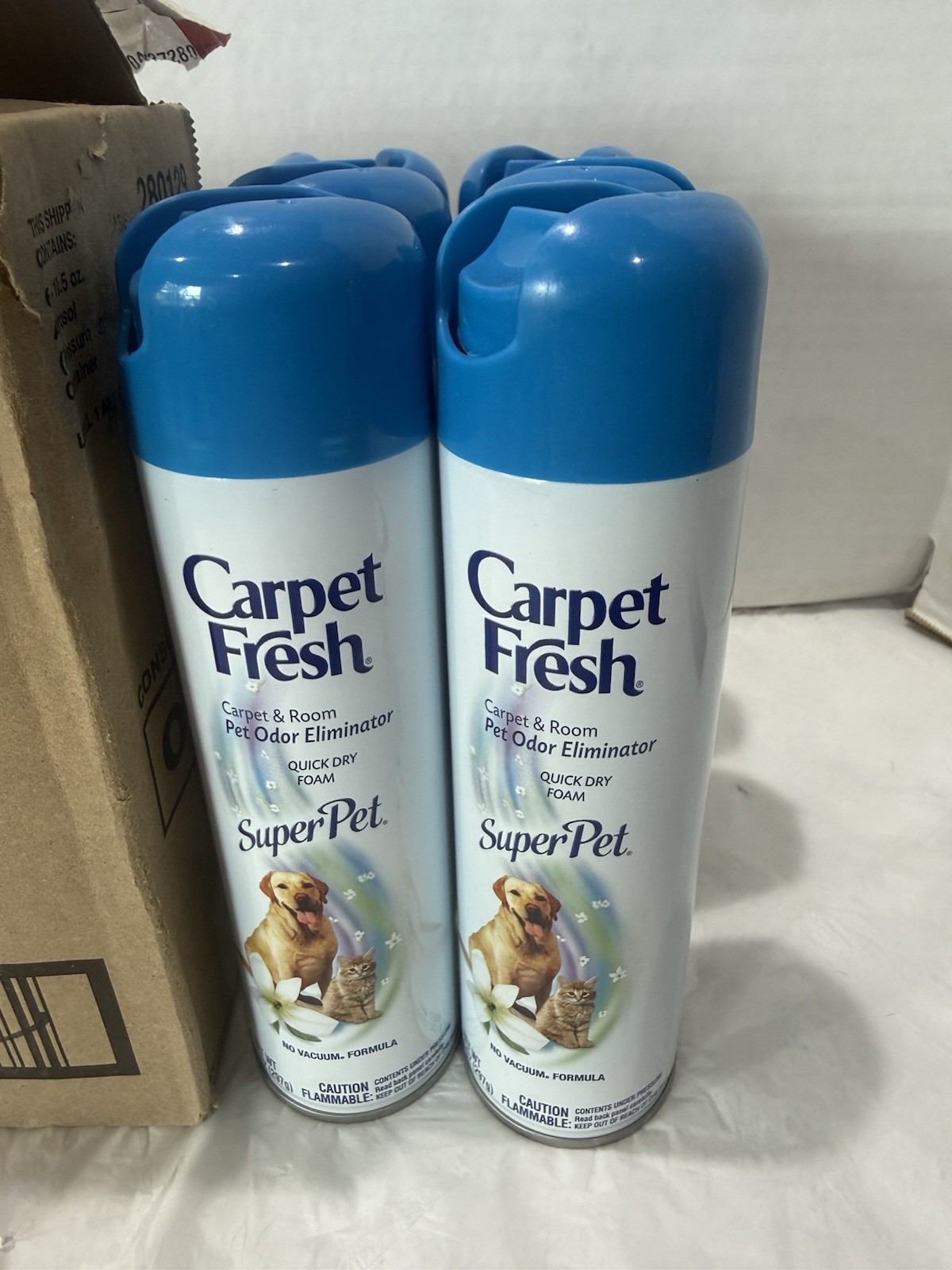 Carpet Fresh Super Pet Carpet and Room Pet Odor Eliminator, Case Of 6 Cans. New