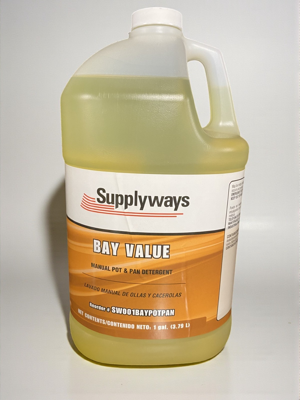 Supplyways Bay Value Manuel Pot & Pan Detergent 4/cs. 1 gal. jug