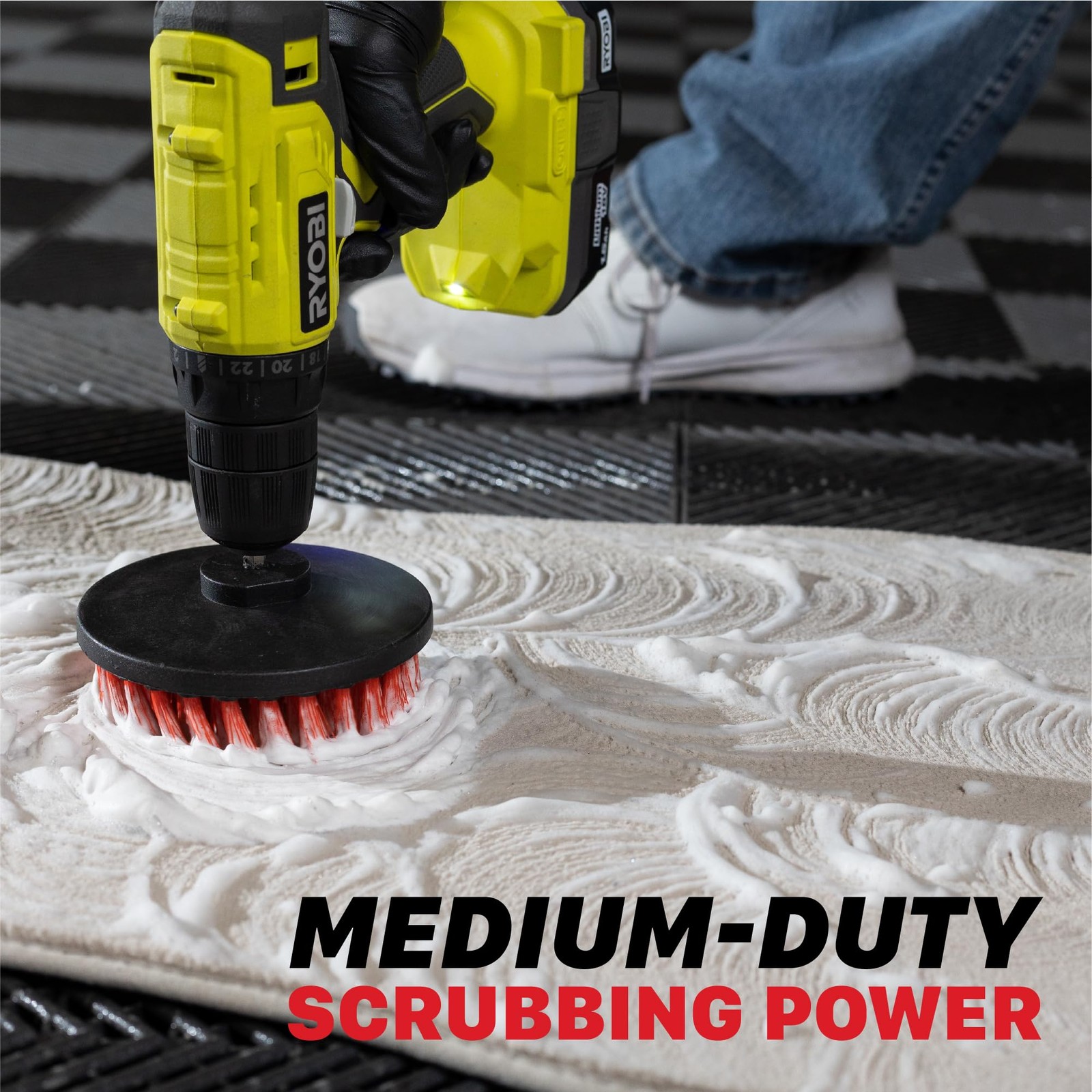 2″ Universal M8 Medium-Duty Upholstery & Carpet Drill Brush – Power Scrubber …