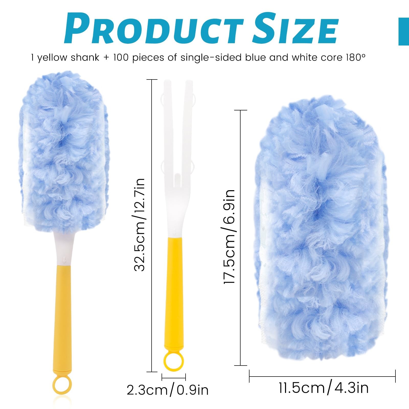80PCS Dusters Refills, 360°Duster Refill with Handle, Disposable Dusters for …