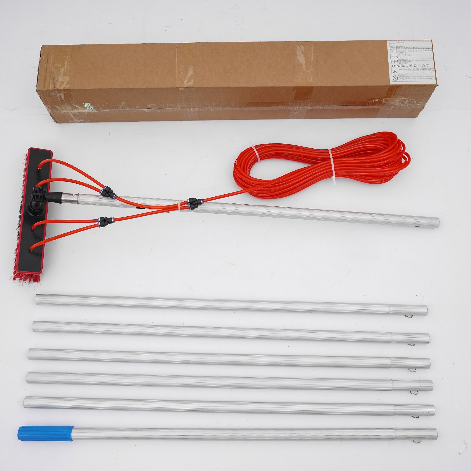 23FT Solar Panel Cleaning Brush Outdoor Window Adjustable Pole Cleaning Kit