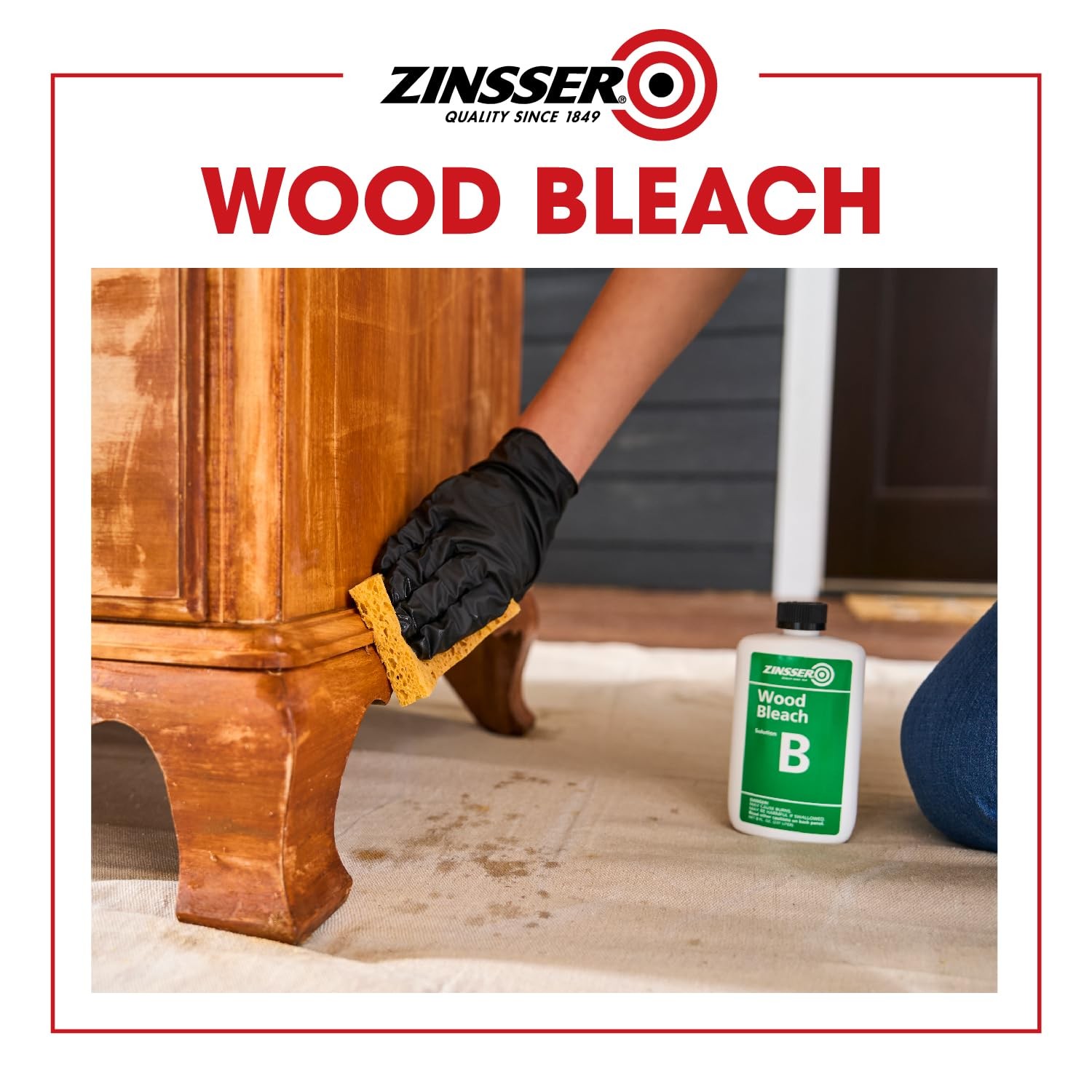 Wood Bleach Kit | Lighten Furniture, Floors, Cabinets, Trim | Removes Red Ton…