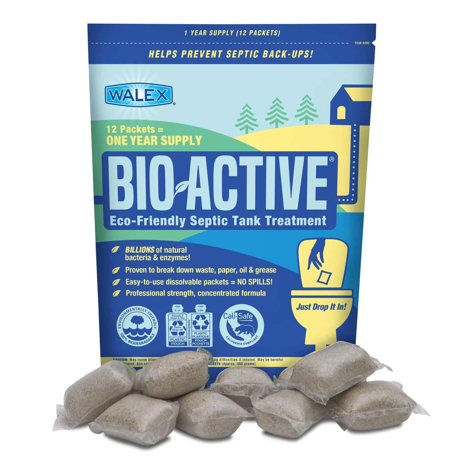 Walex Bio-Active Home Residential Septic Tank Treatment Beneficial Enzymes, Wast