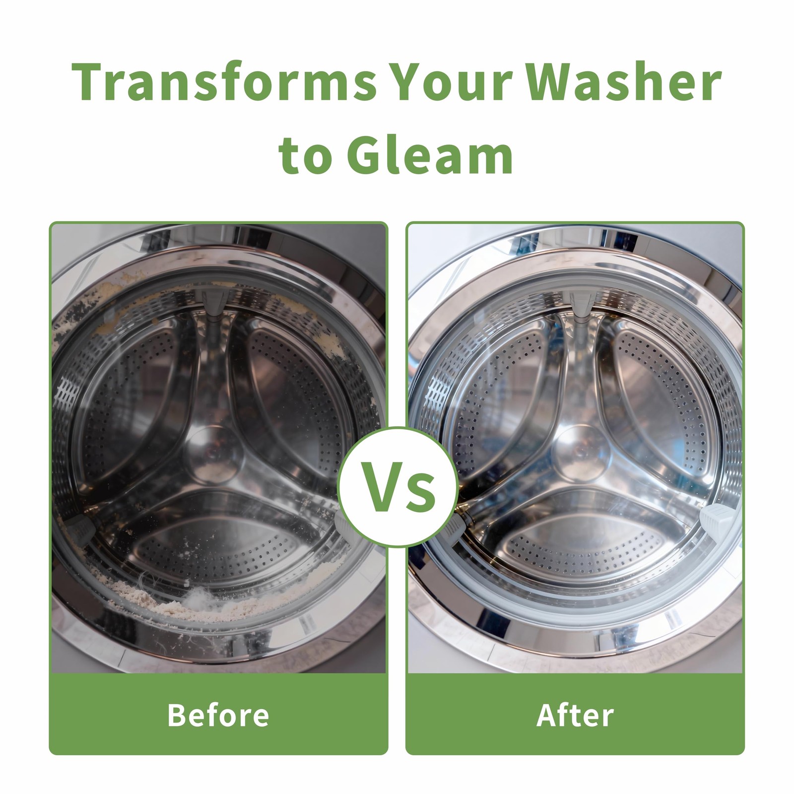 24 PCS Washing Machine Cleaner Tablets HE Front Top Load Washer Odor Remover