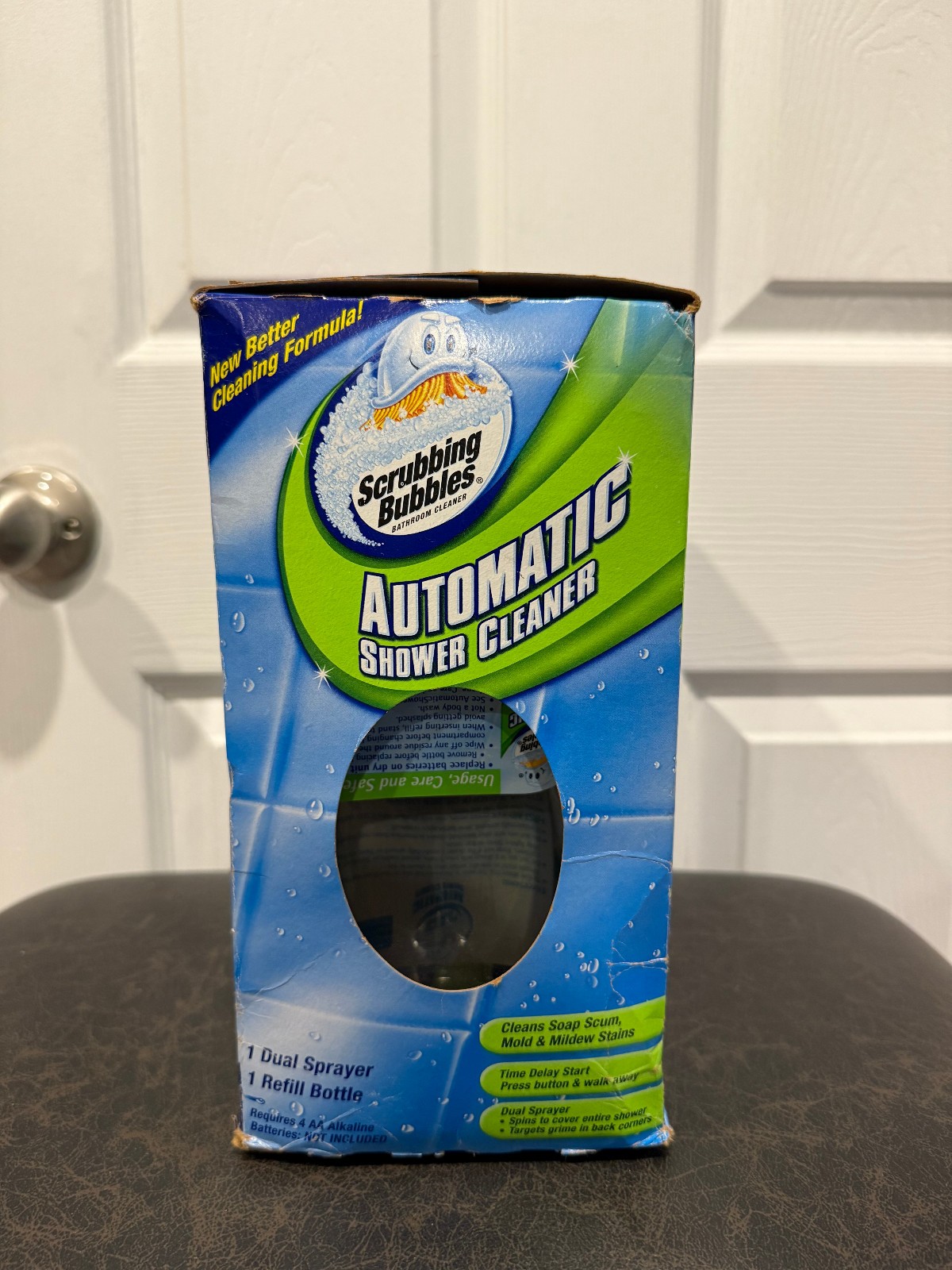 Scrubbing Bubbles Automatic Shower Cleaner Sealed One Button Dual Spray NEW