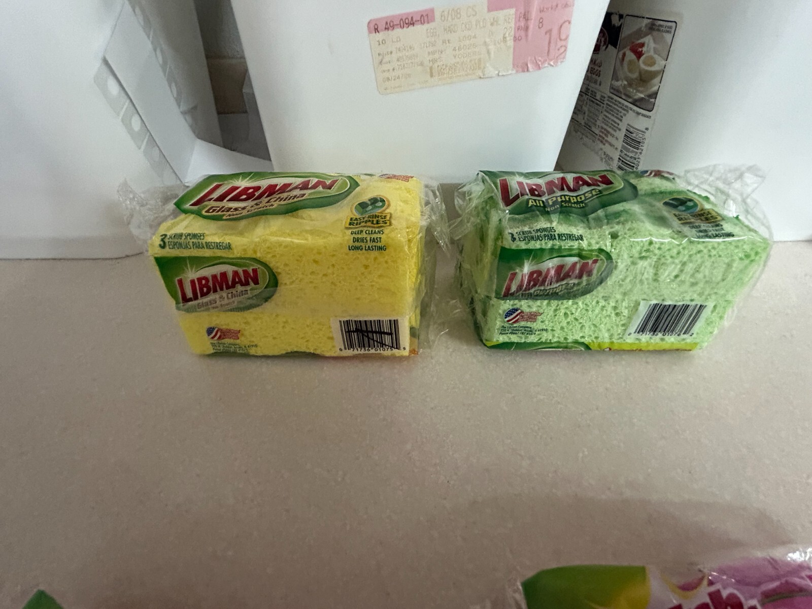 New 10-sponge pack lot Scotch Brite Delicate Care Scrub Libman Glass & China