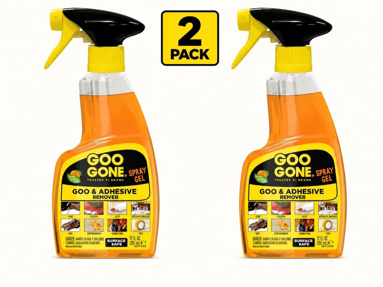 Goo Gone Original Spray Gel – 12 fl. oz 2 pack