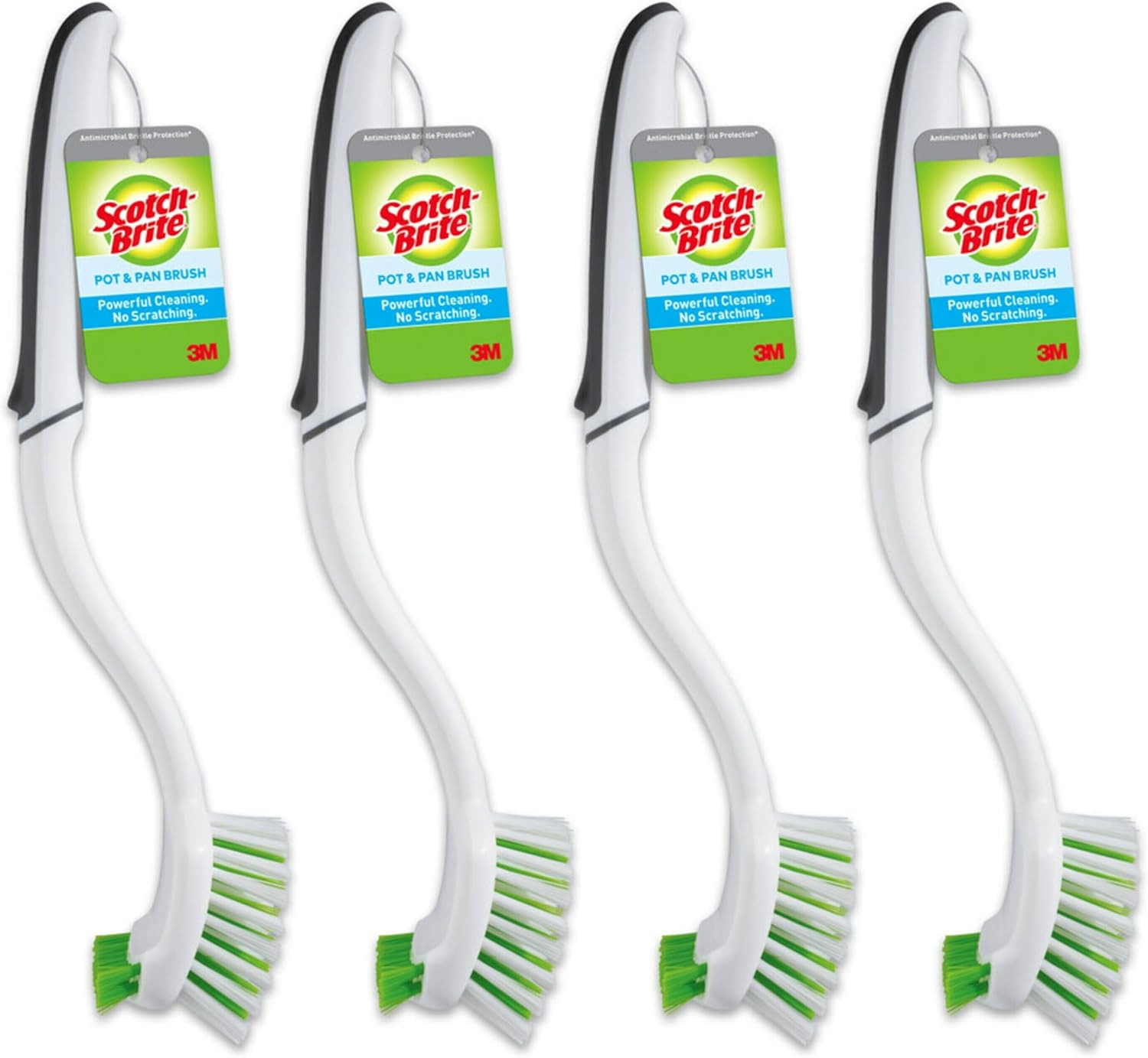 Scotch-Brite Little Handy Scrubber Brush, 6 Dish Brushes, Dish Brush with Long L