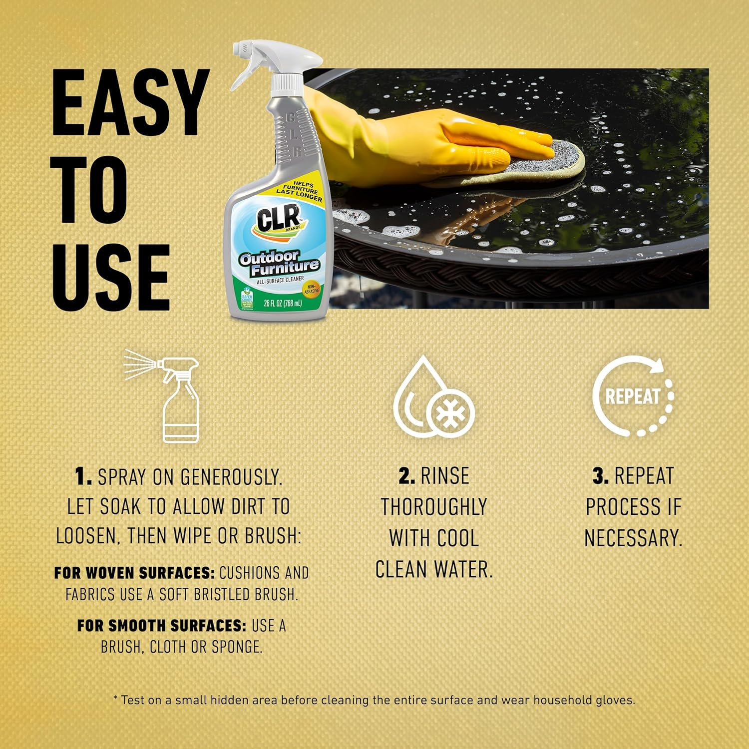 Outdoor Furniture Cleaner, Multi-Surface, 26 Ounce Spray Bottle (Packaging May V