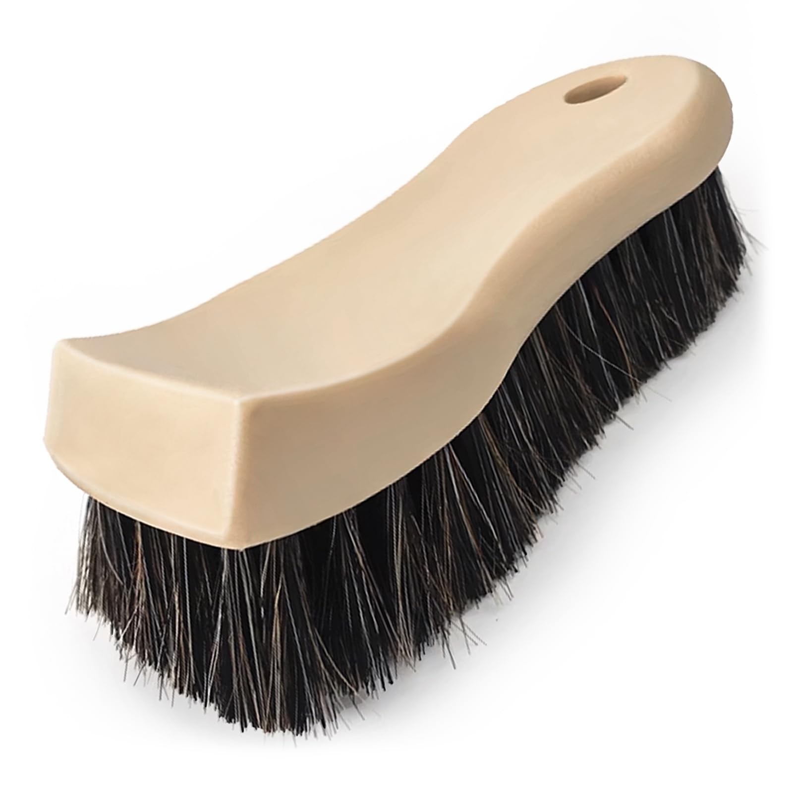 “Long Bristle Horse Hair Brush for Leather, Car Interior, Upholstery & Shoes”