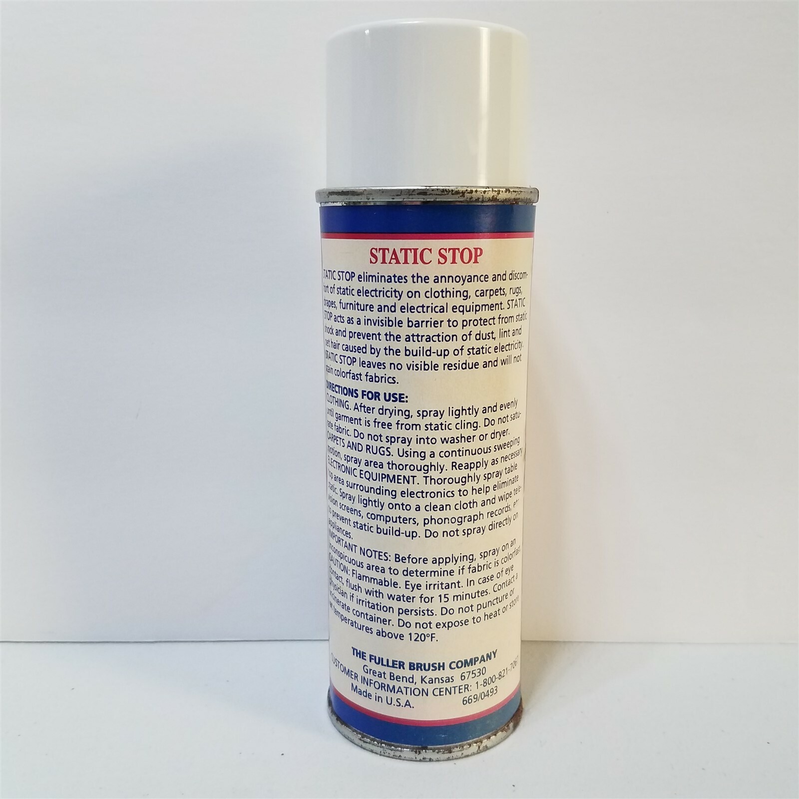 Fuller Brush Company 6.5oz Static Stop Eliminates Electricity Build-up Fabrics