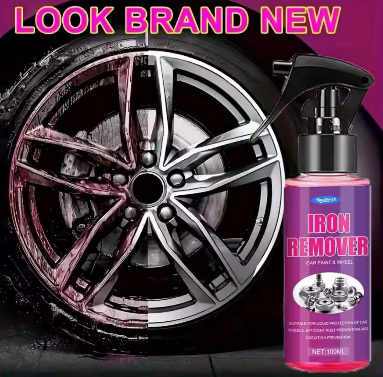 Rust Remover Spray 100ml Metal Cleaner Iron Rust Stain Removal Solution
