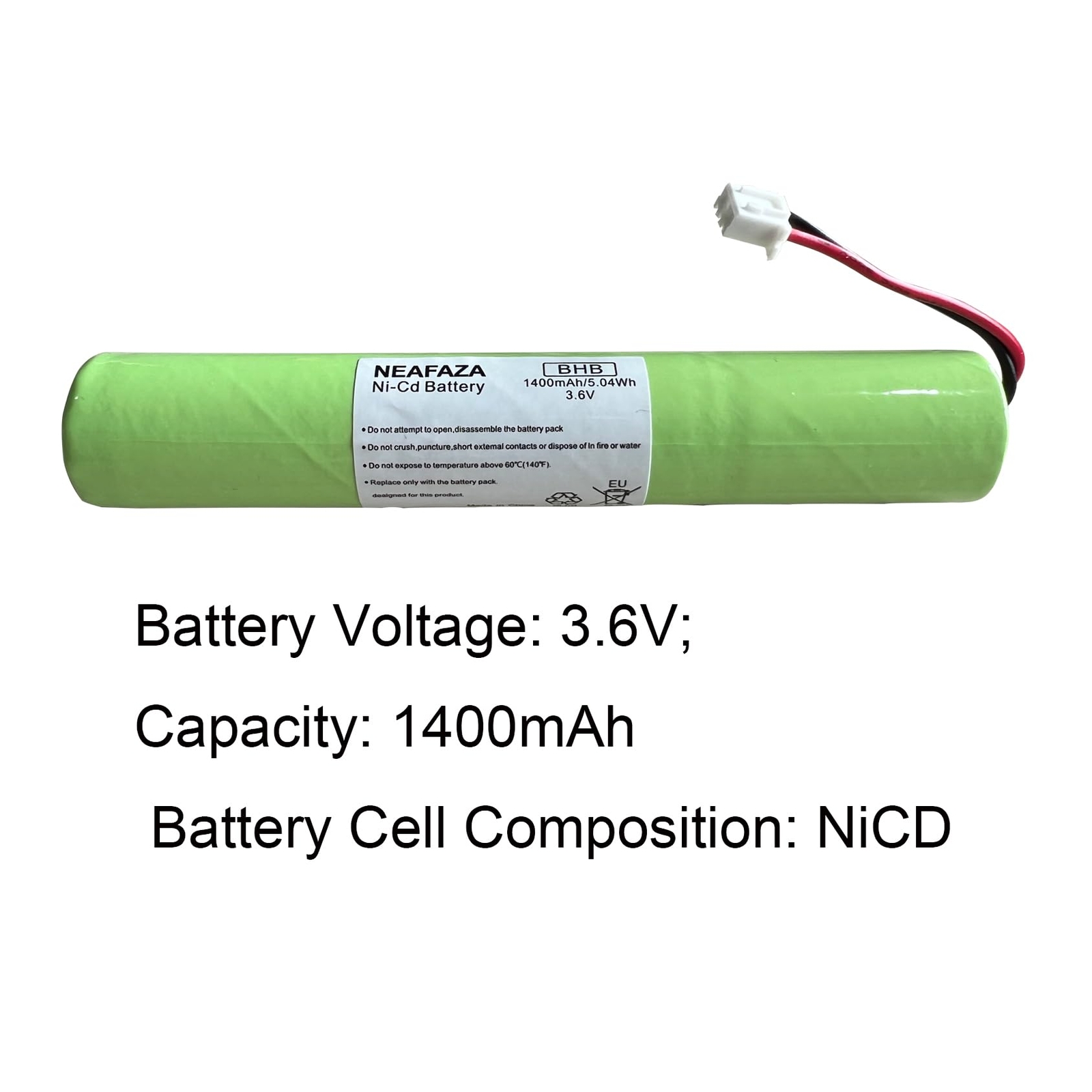 3.6v 1400mah Nicd Battery Replacement Compatible With Hurricane Spin Brush Scrub