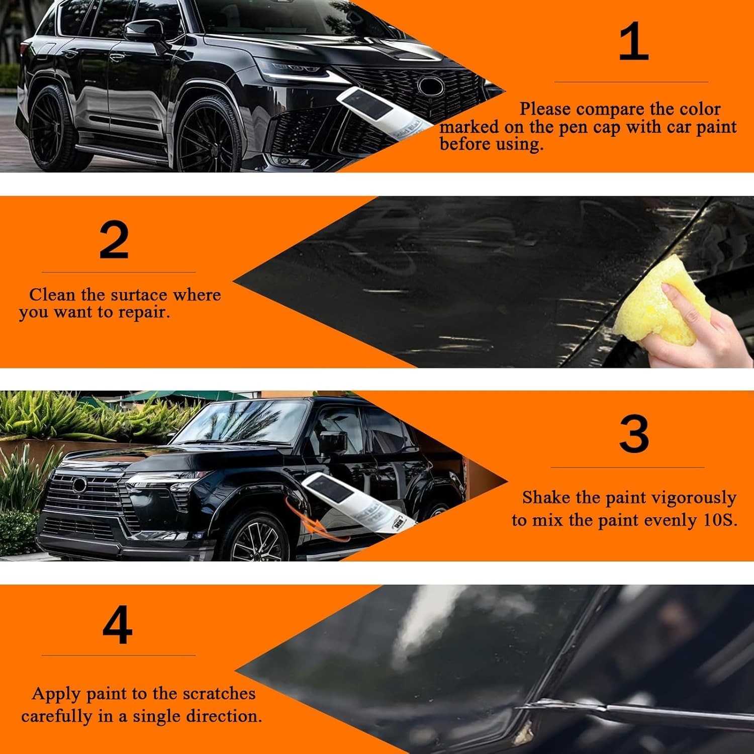Car Touch up Paint(1J7 Atomic Silver) Compatible with Lexus, Car Paint Pen Scrat