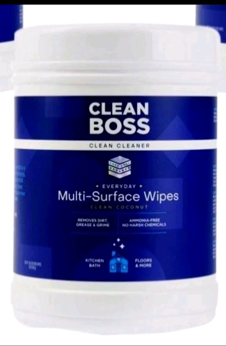 CleanBoss by JOY 2pk 160-count each Multi-Surface Wipes, New, Free Shipping
