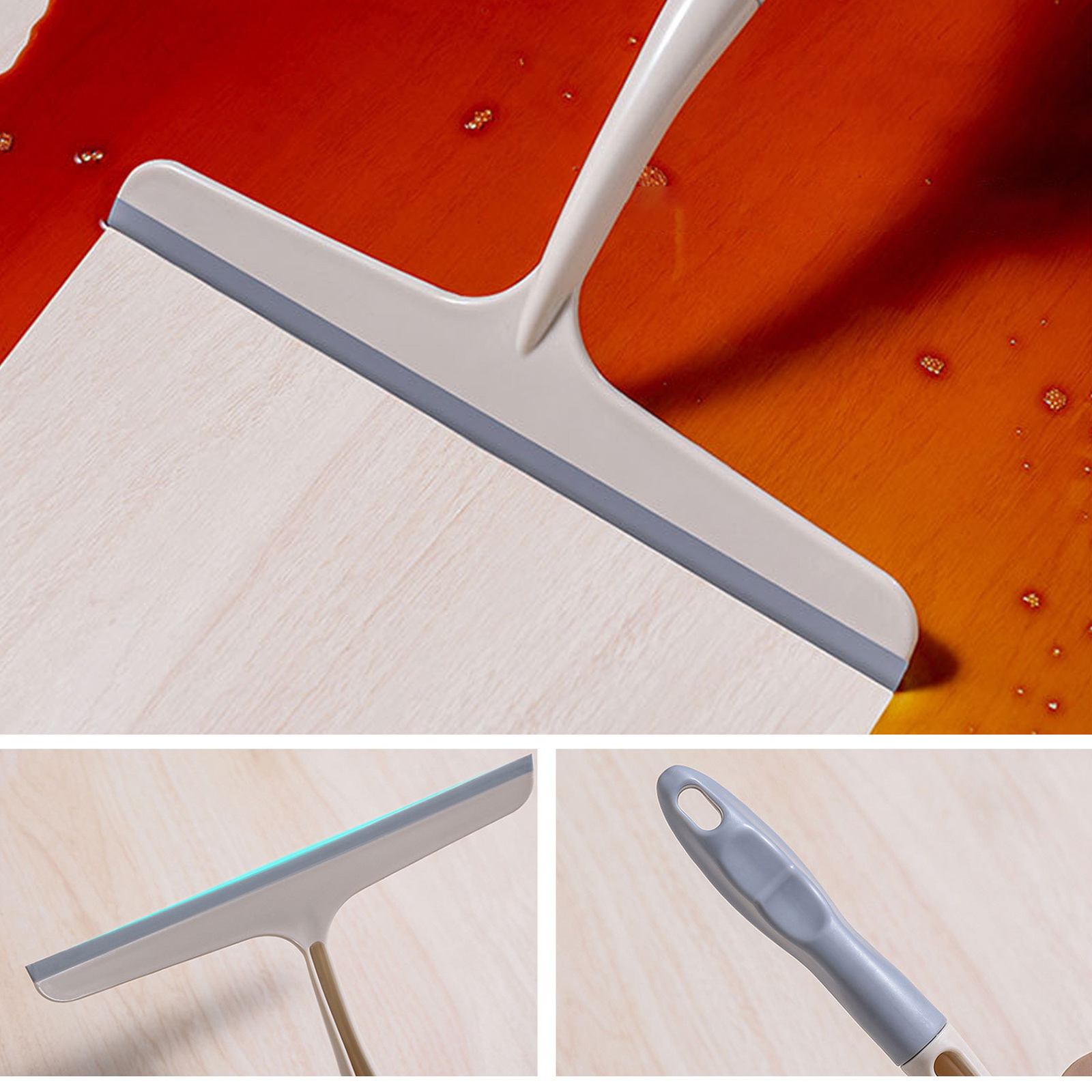 2pcs Glass Scraper Window Glass Squeegee Shower Mirror Wiper Household Cleaning