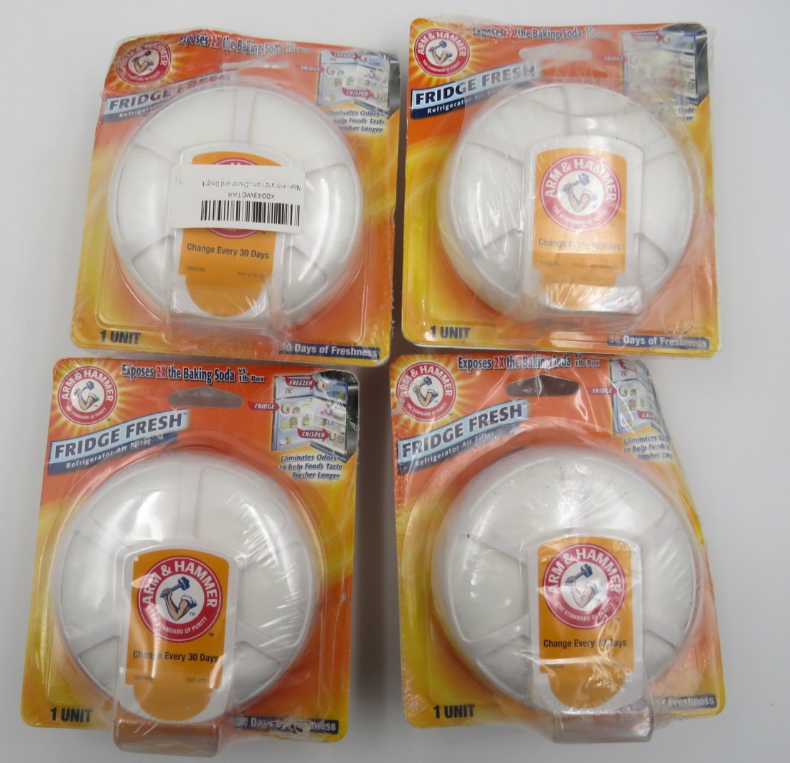 Lot of 8 Arm & Hammer Fridge Fresh Baking Soda Disc NEW SEALED