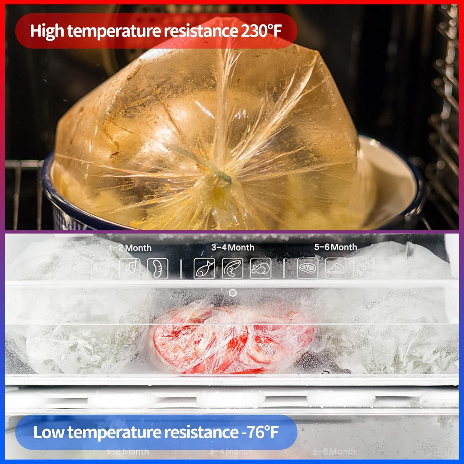 12” x 20” Plastic Produce Bags, Food Storage Bags 350pcs on a Roll, Clear Prod