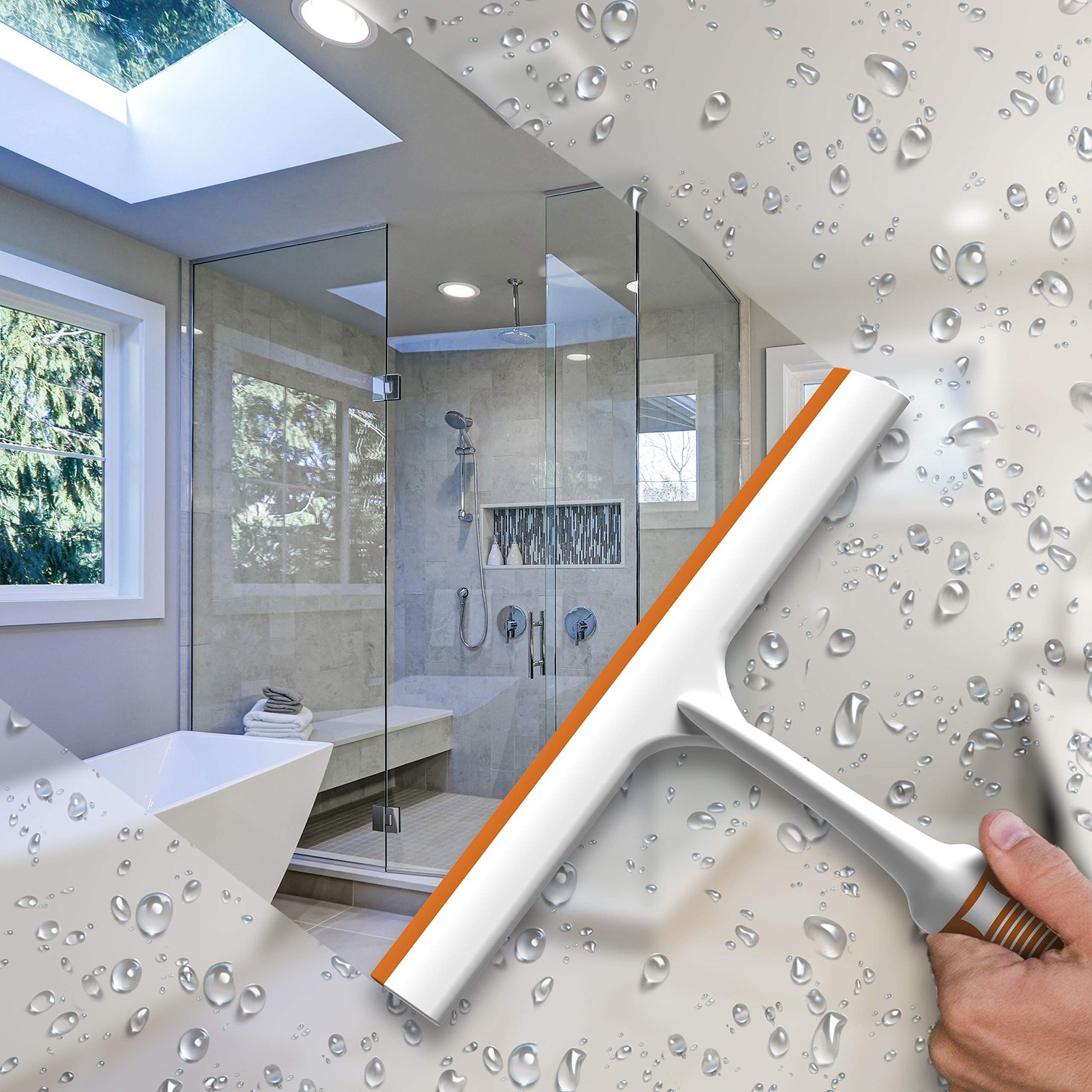 Window And Shower Squeegee Lightweight Squeegy Cleaner For Windows Glass Car Win